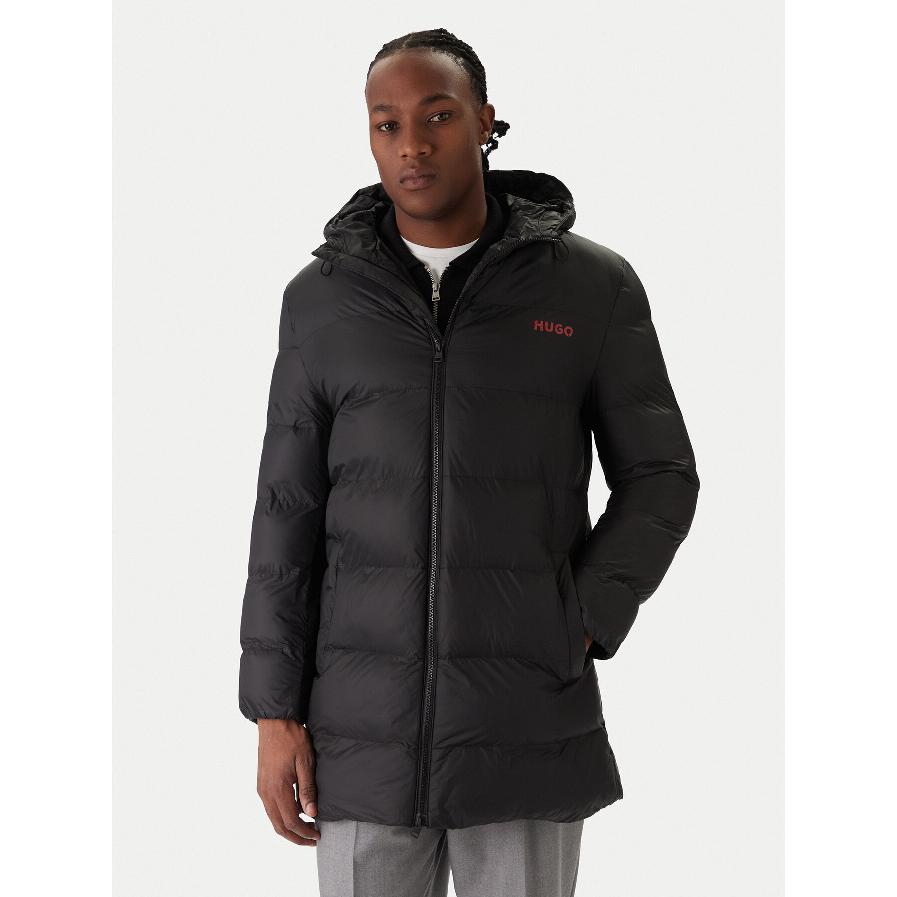 HUGO Winterjacke Mati2541 50546909 Schwarz Slim Fit
