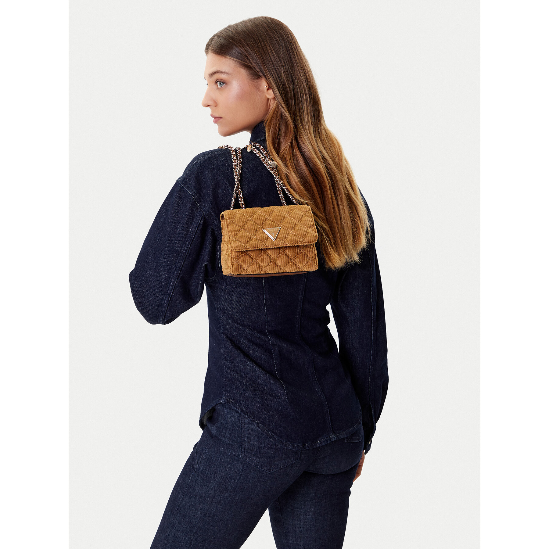 Дамска чанта Guess Giully II Mini HWCG96 73740 Кафяв