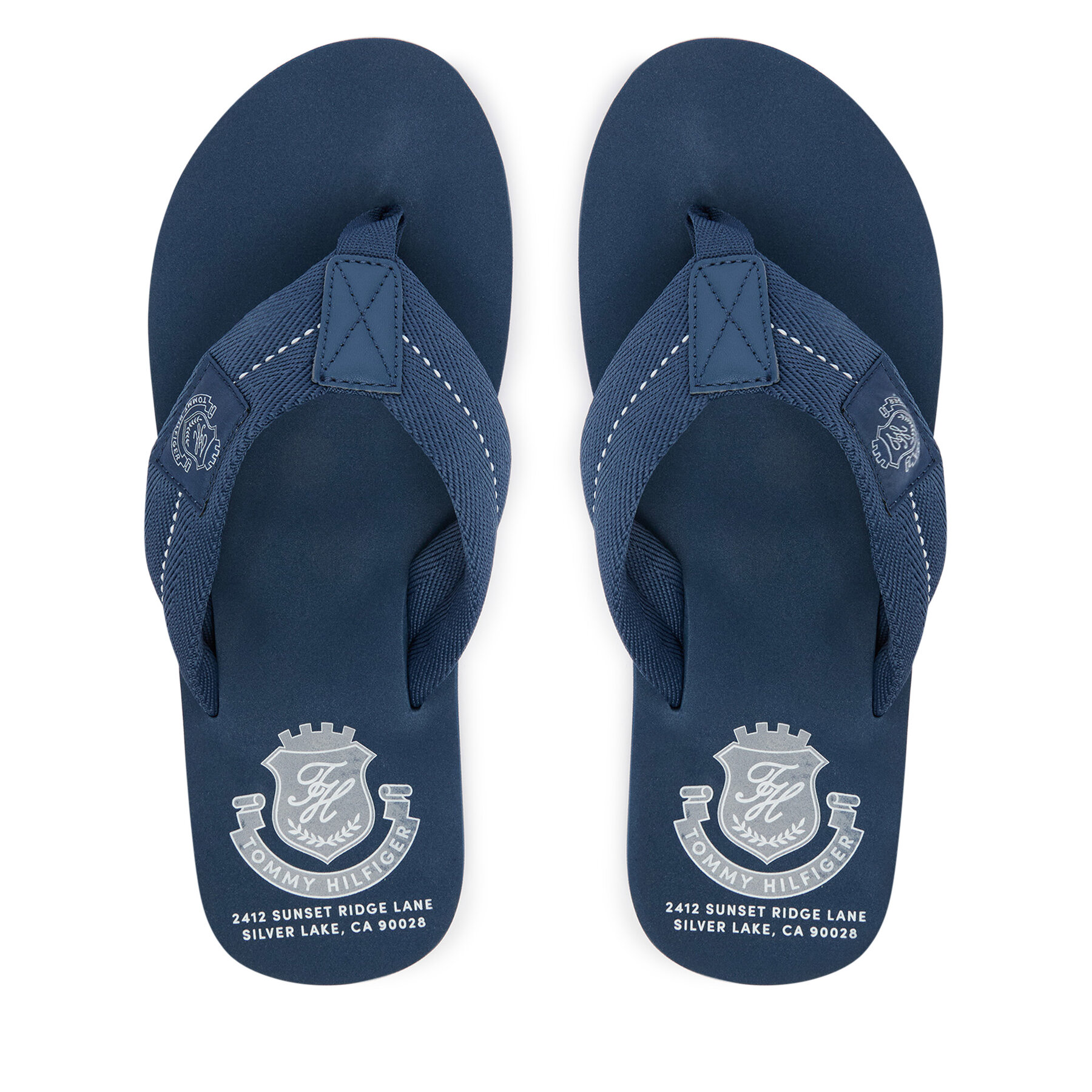 Žabky Tommy Hilfiger Patch Hilfiger Beach Sandal FM0FM05804 Modrá