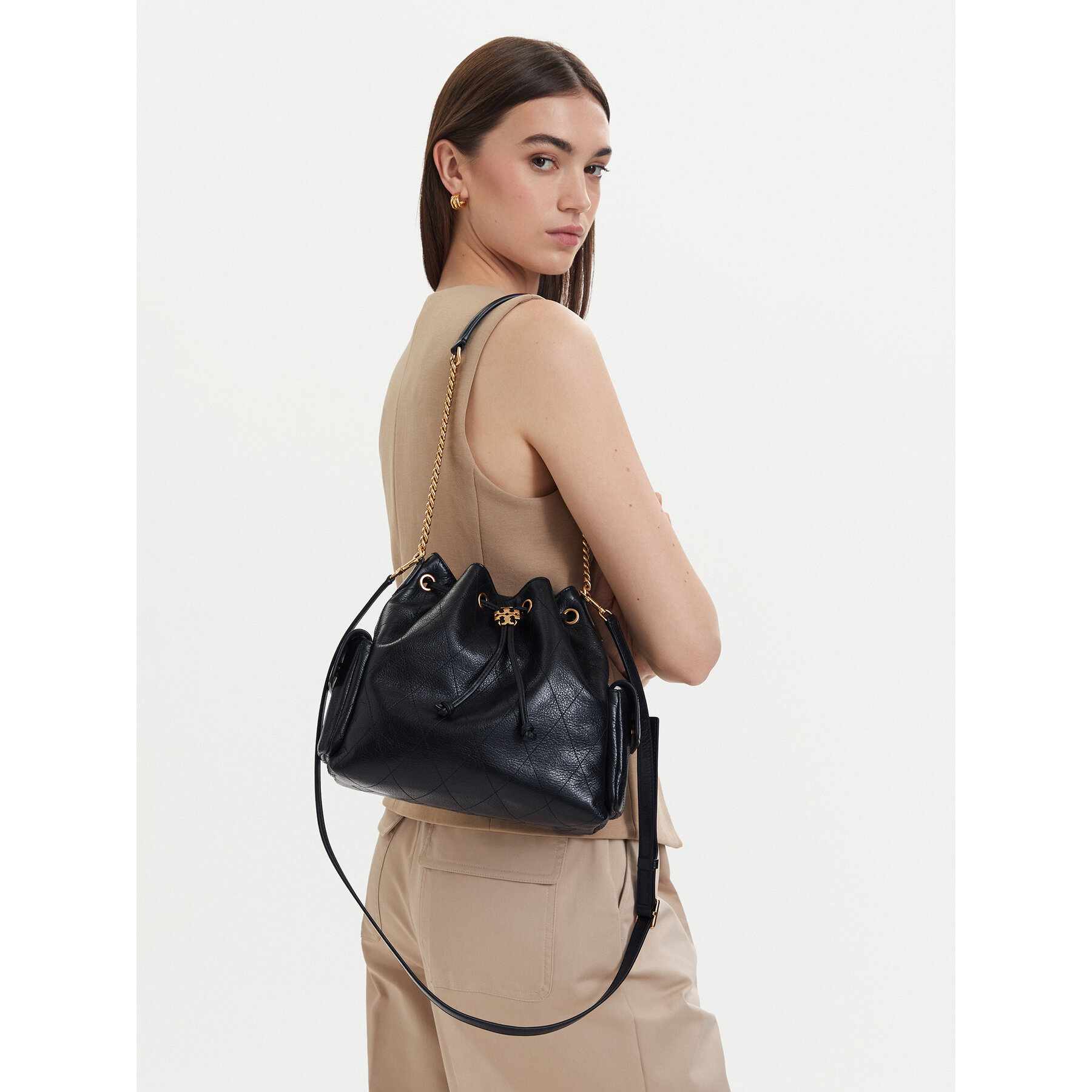 Kabelka Tory Burch Charlie 185831 Čierna
