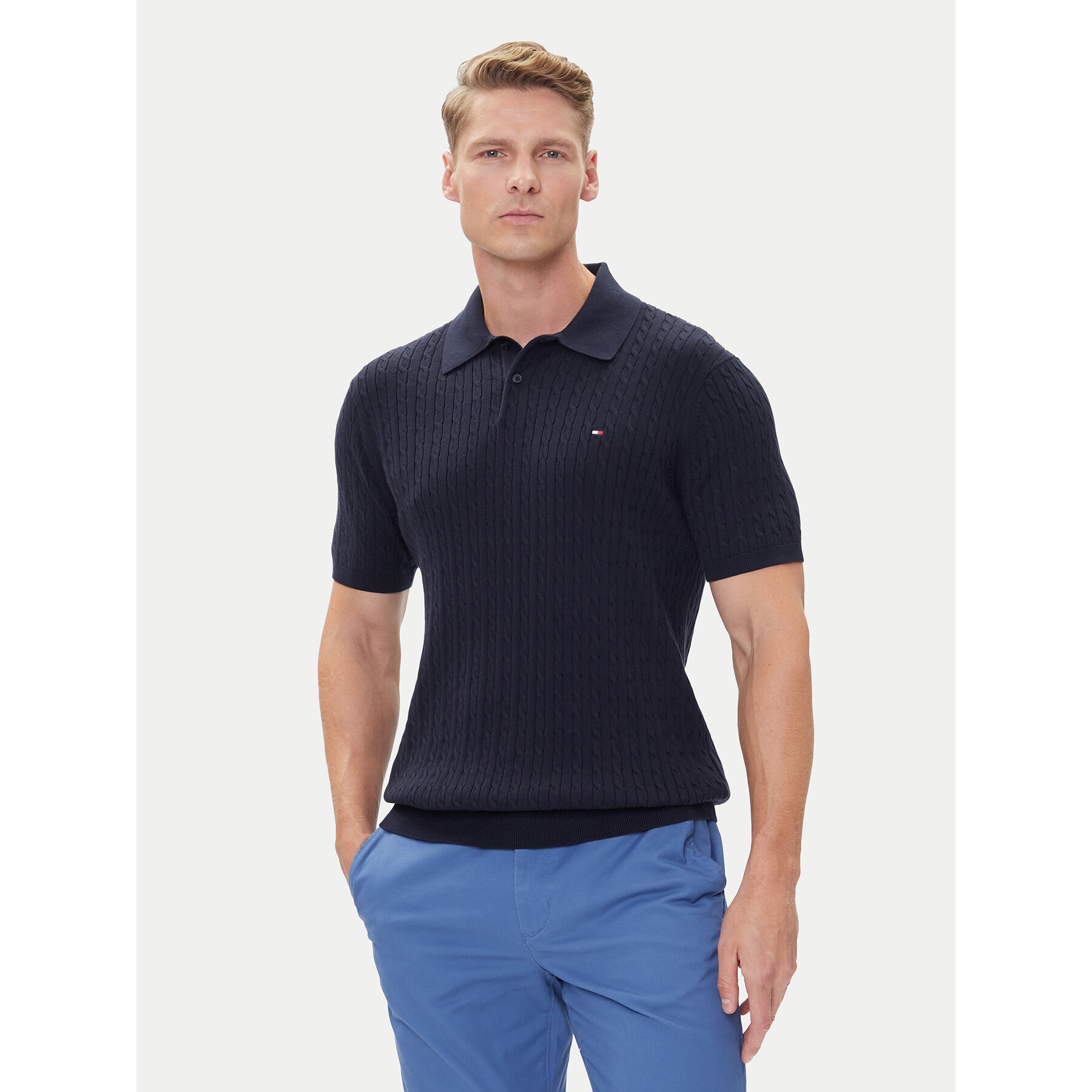 Tommy Hilfiger Pólóing MW0MW40701 Sötétkék Regular Fit