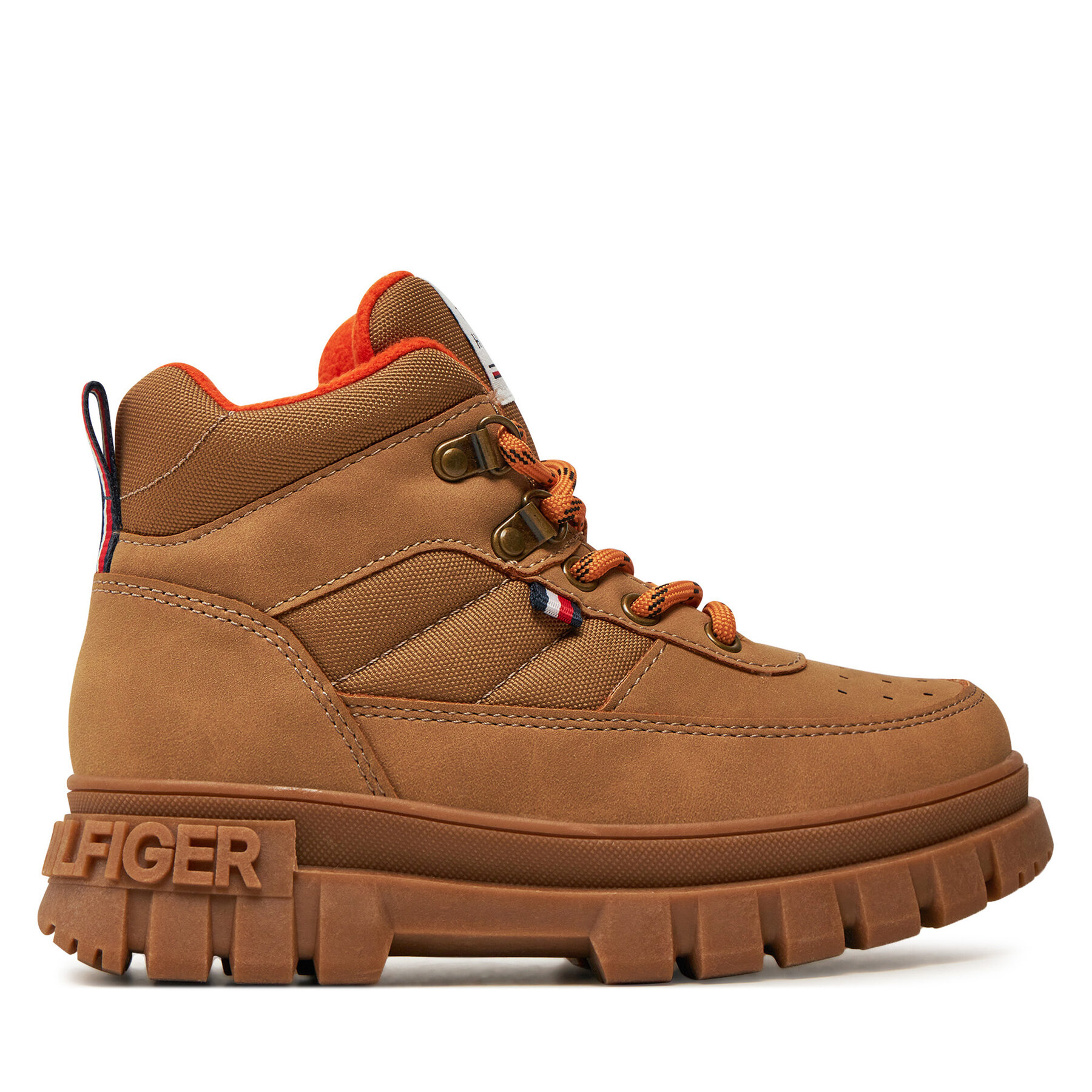 Botines planos Tommy Hilfiger Lace-Up Bootie T3X5-33707-1492 M Marrón