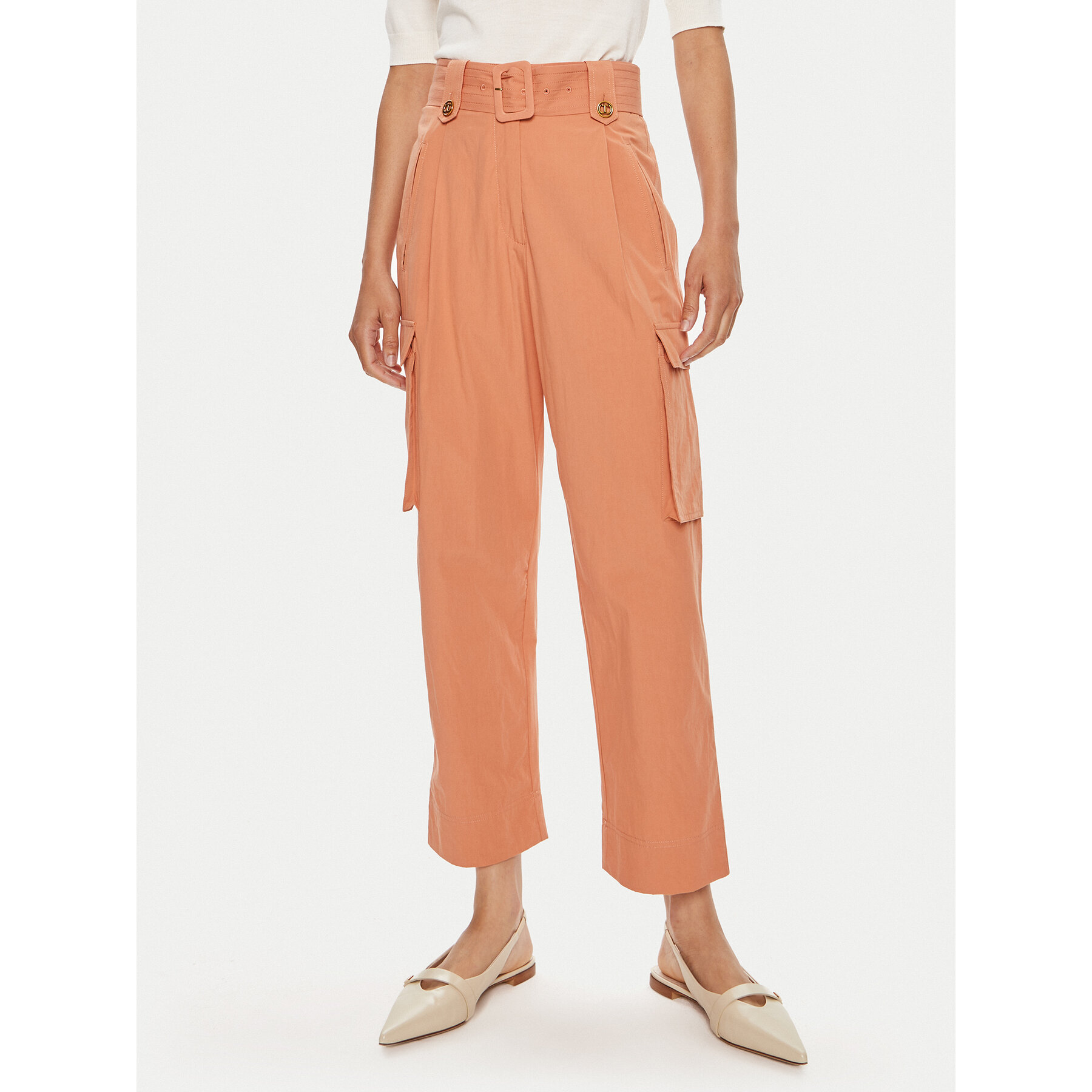 TWINSET Stoffhose 241TT2052 Orange Loose Fit