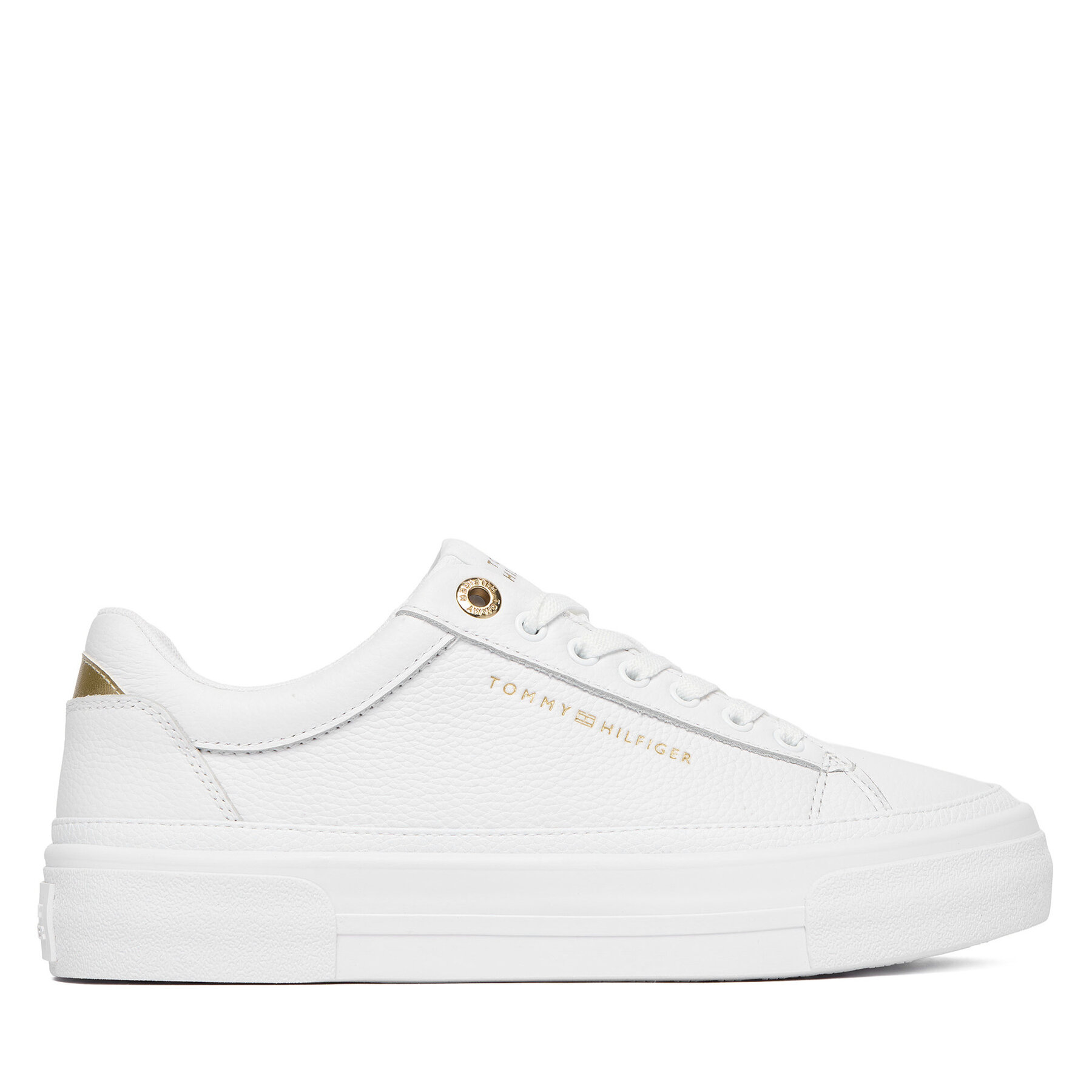 Sneakers Tommy Hilfiger Th Foxing Platform Leather FW0FW09018 Alb