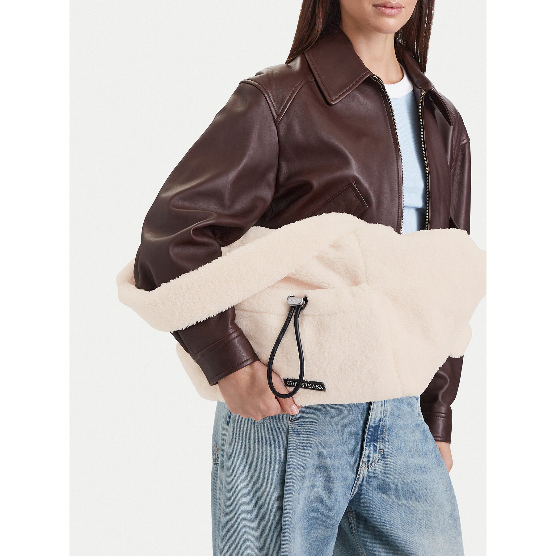 Kabelka Guess Jeans CWBEO-GUESS-XC-001-10 Světle béžová