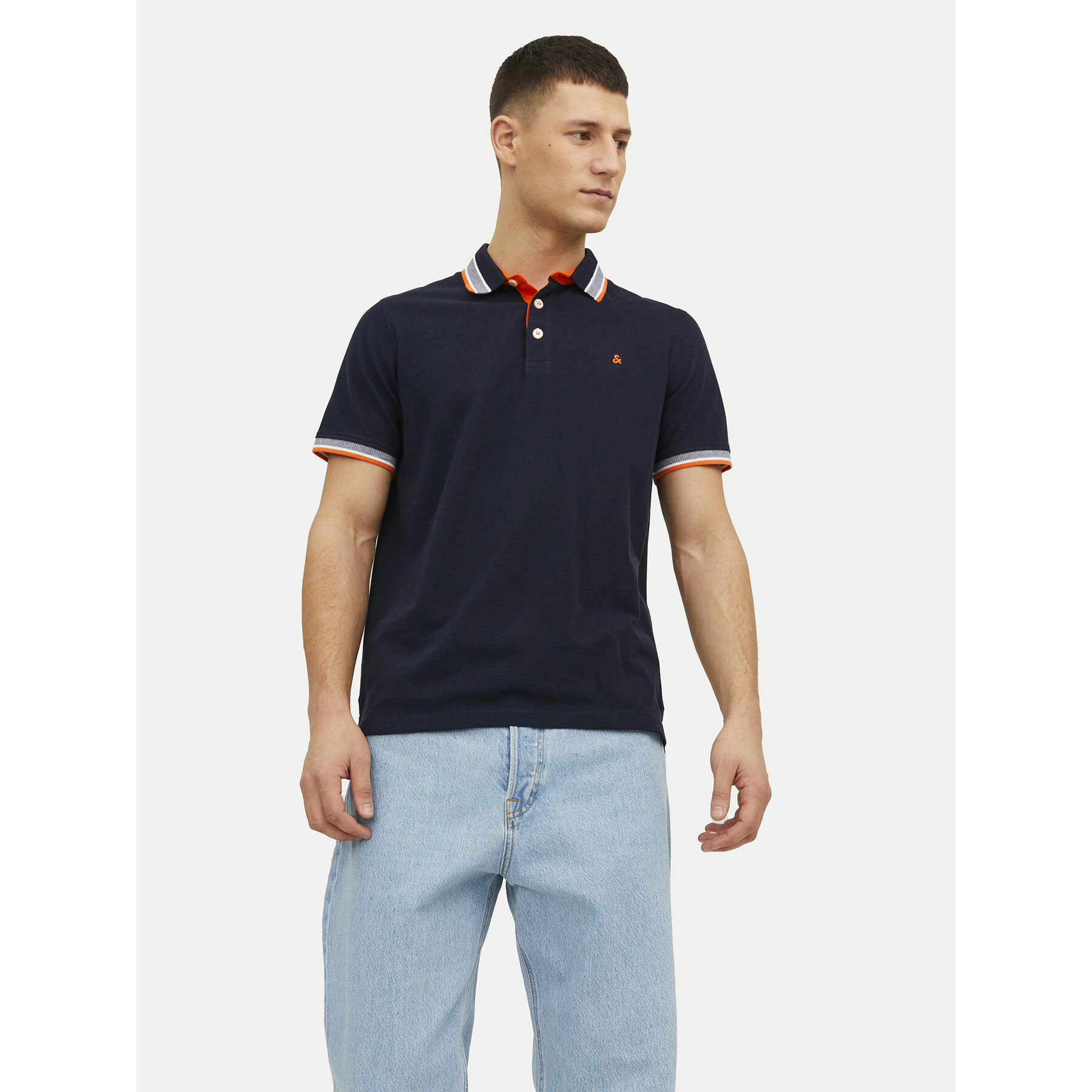 Jack & Jones Pólóing Paulos 12136668 Sötétkék Slim Fit