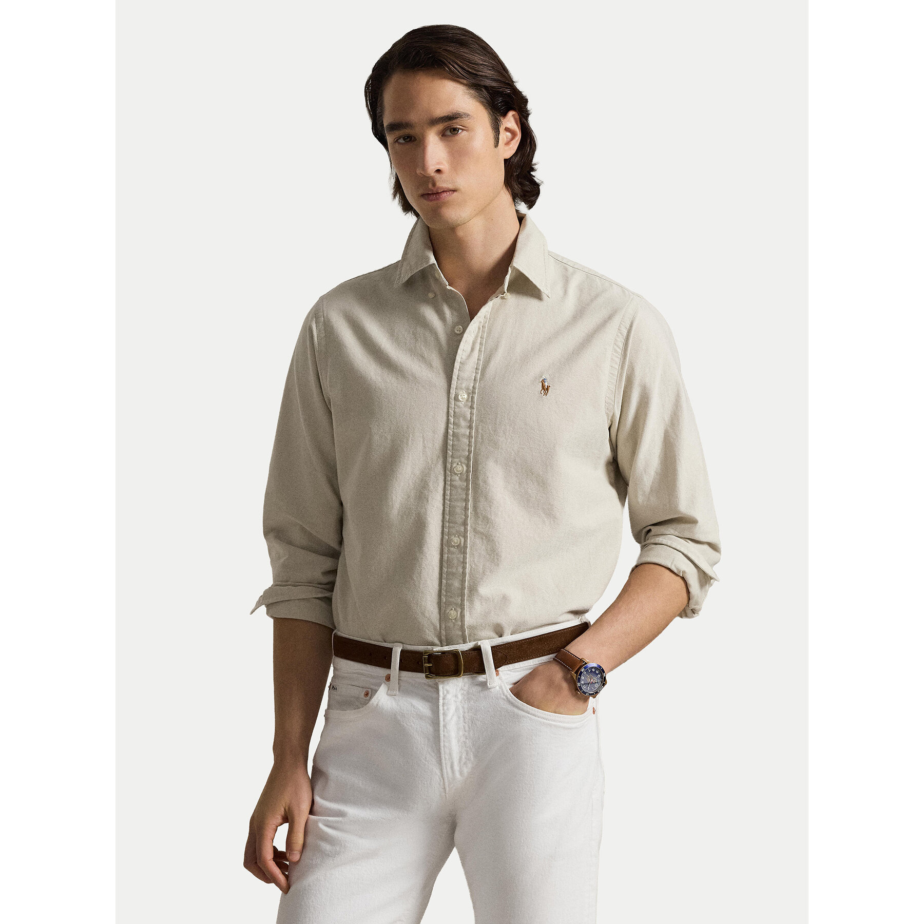Polo Ralph Lauren Hemd 710792161019 Hellbeige Slim Fit