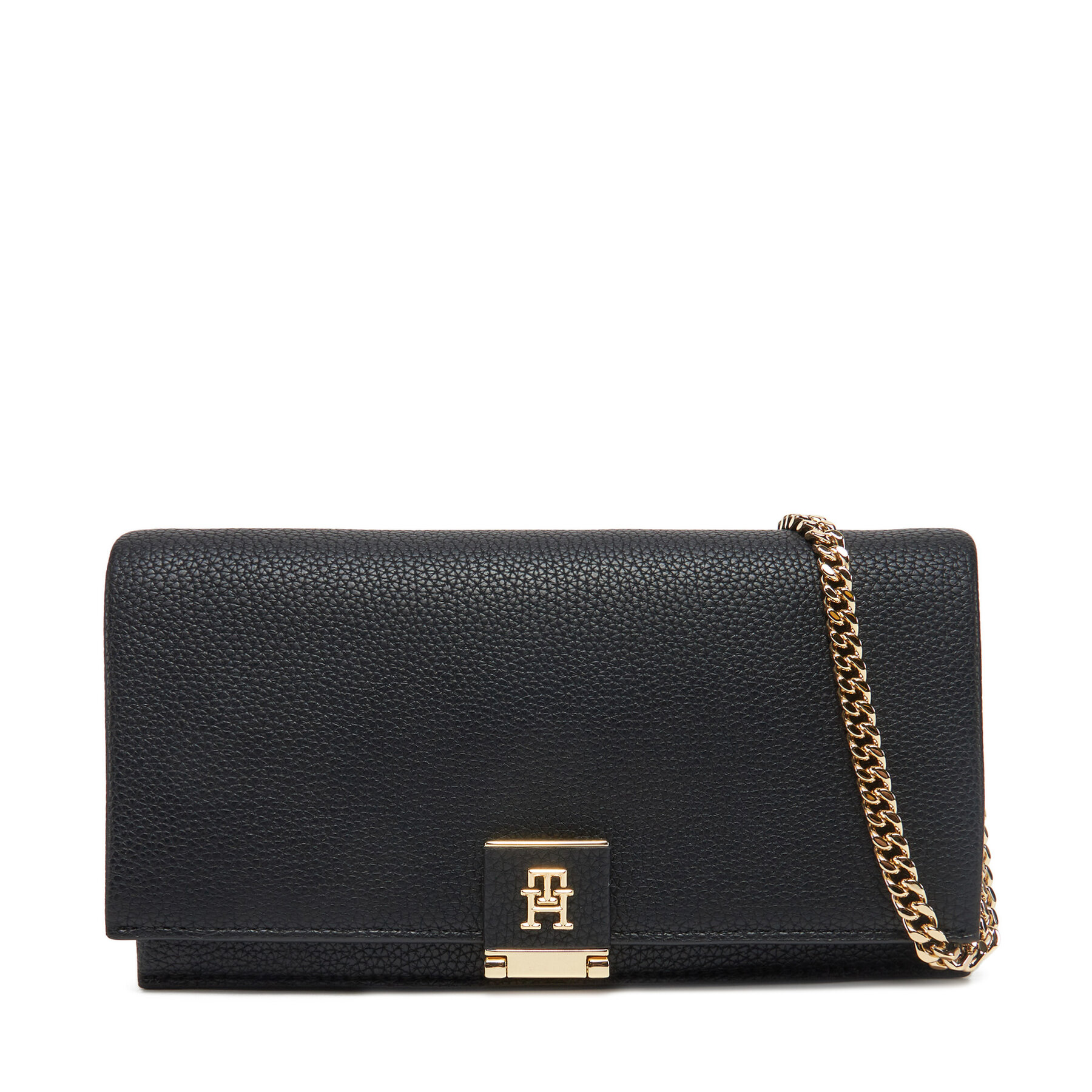 Borsetta Tommy Hilfiger Th Her Flap W/Chain AW0AW17403 Nero