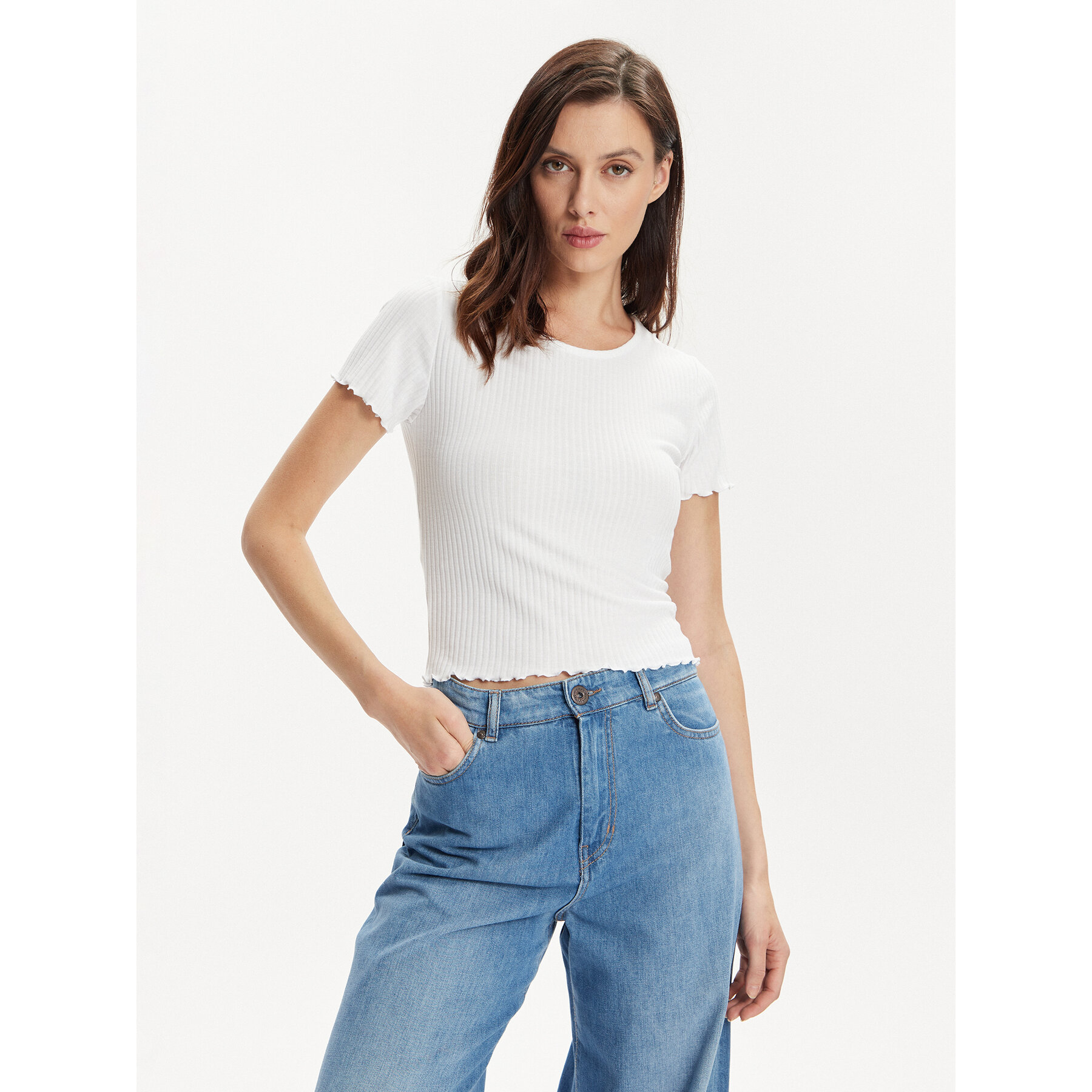 ONLY T-Shirt Emma 15201206 Λευκό Regular Fit