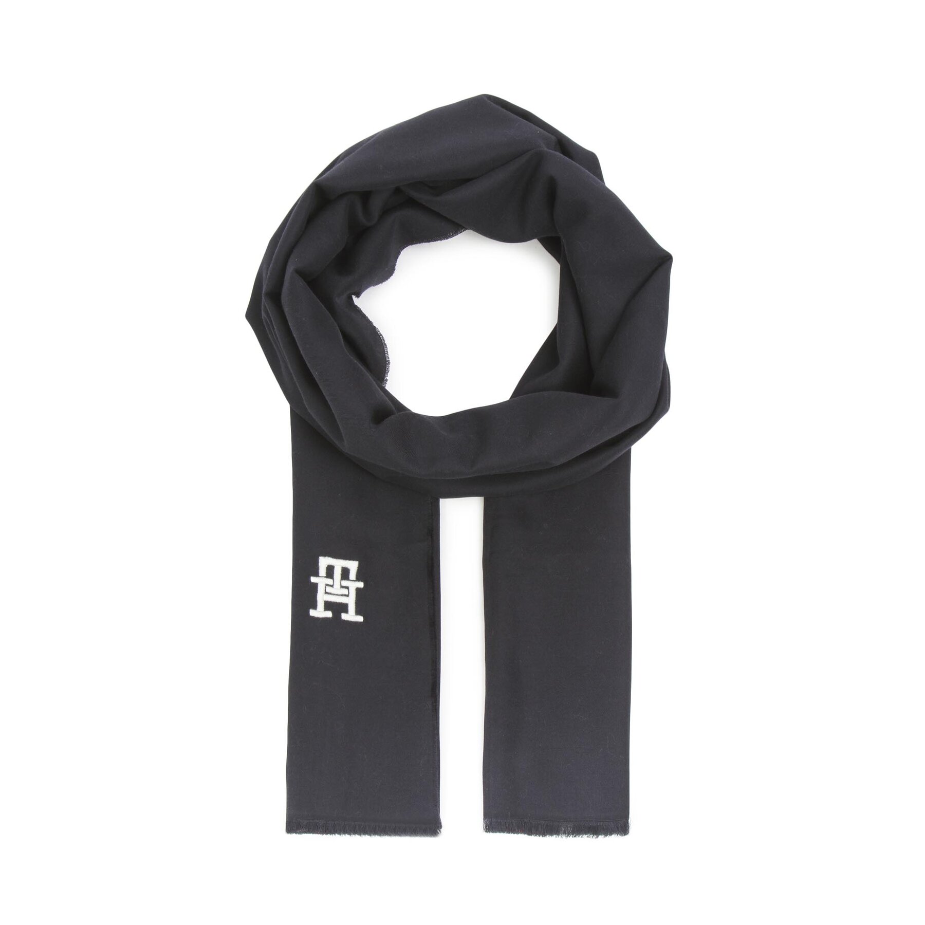 Šál Tommy Hilfiger Th Femmine Scarf AW0AW14927 Tmavomodrá