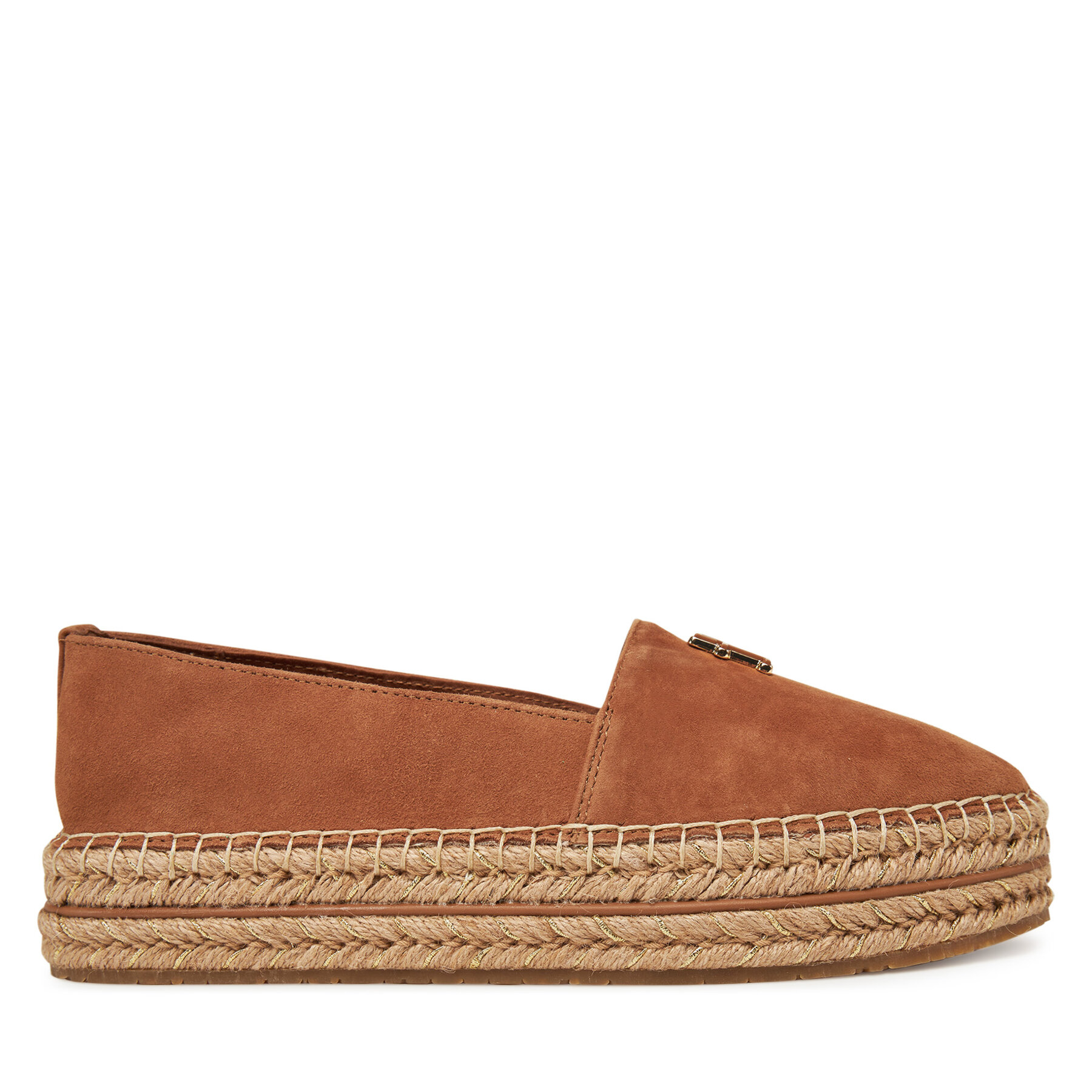Espadrilky Tommy Hilfiger Suede Platform Espadrille FW0FW08586 Hnedá