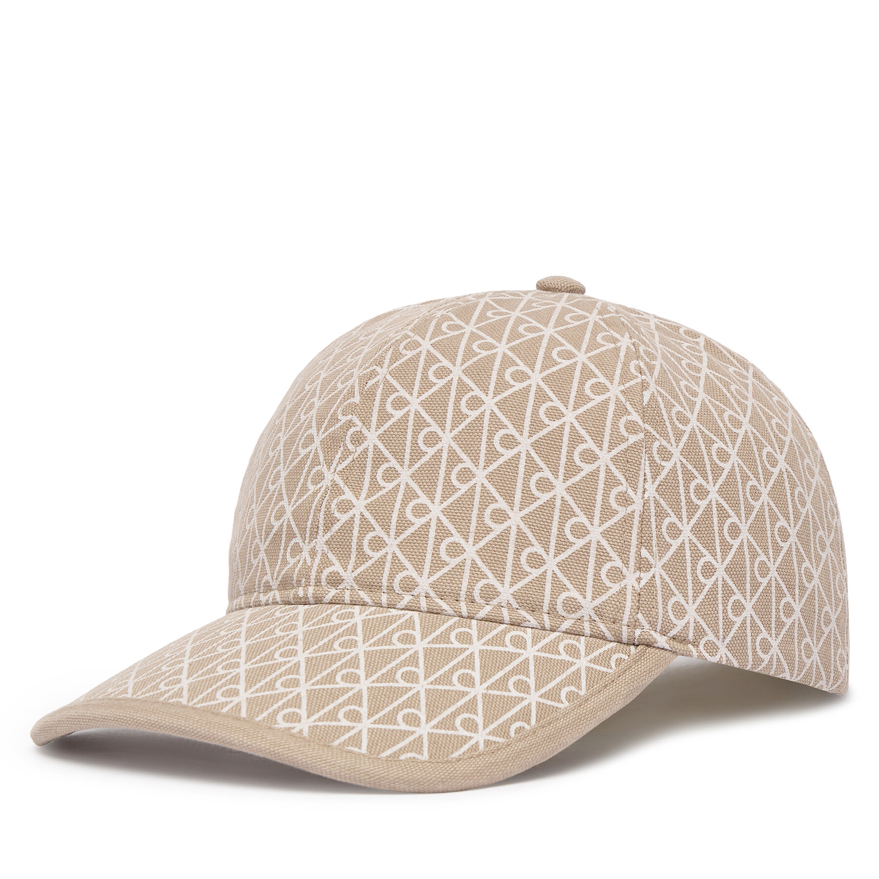 Šilterica Calvin Klein Emblem Print W Leather Patch Cap LV04F5036G Bež