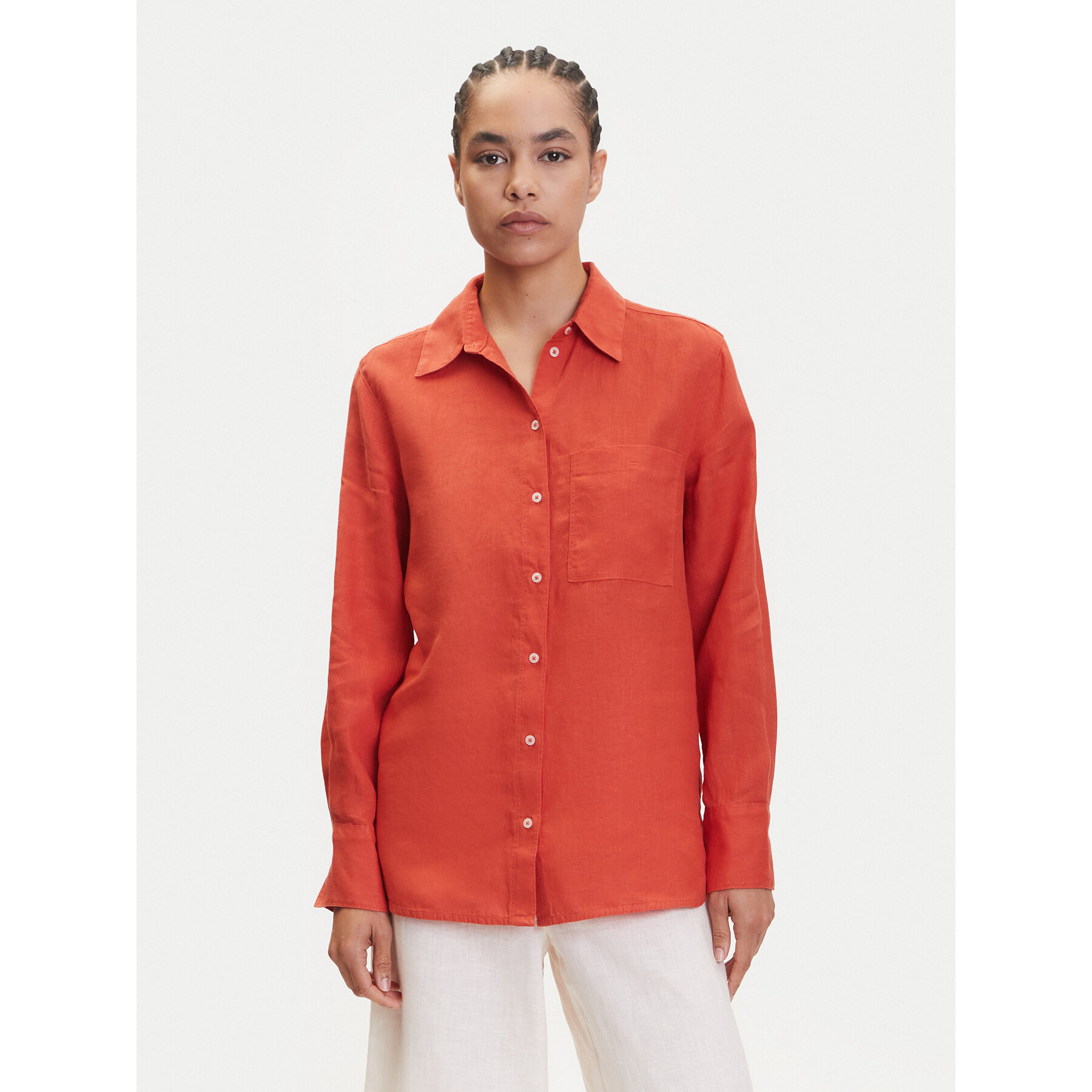 Marc O'Polo Hemd 503 1135 42427 Orange Regular Fit