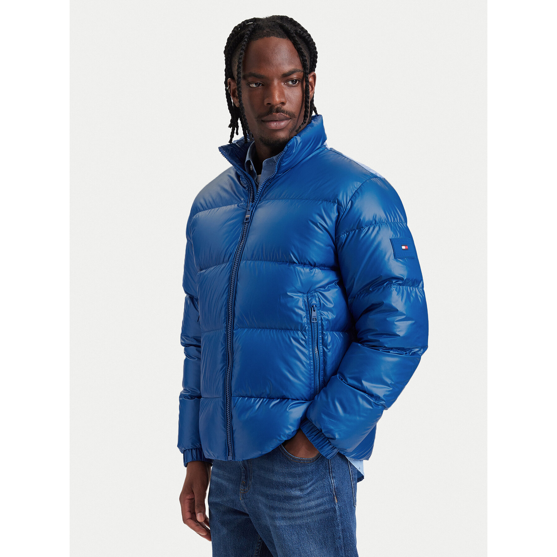 Tommy Hilfiger Daunenjacke MW0MW40617 Blau Regular Fit
