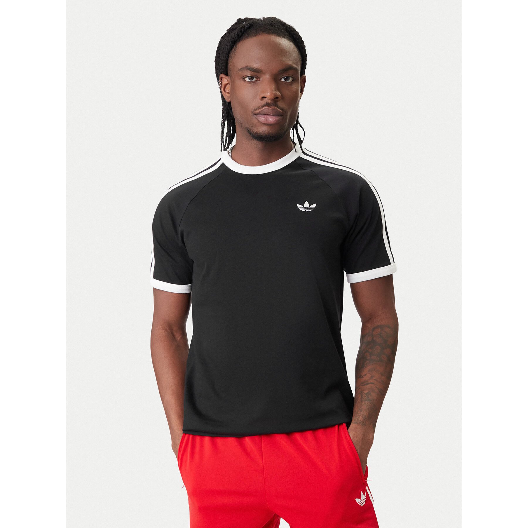 adidas T-Shirt 3-Stripes KE3538 Μαύρο Regular Fit