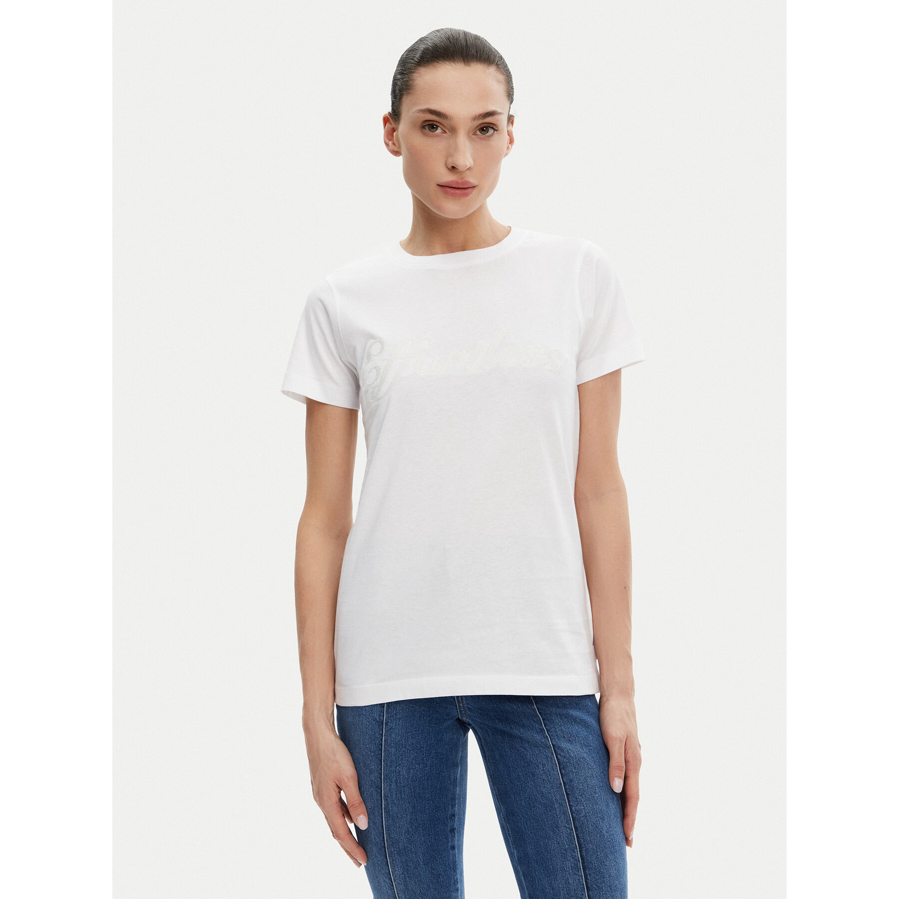 Silvian Heach T-Shirt GPP25110TS Weiß Regular Fit