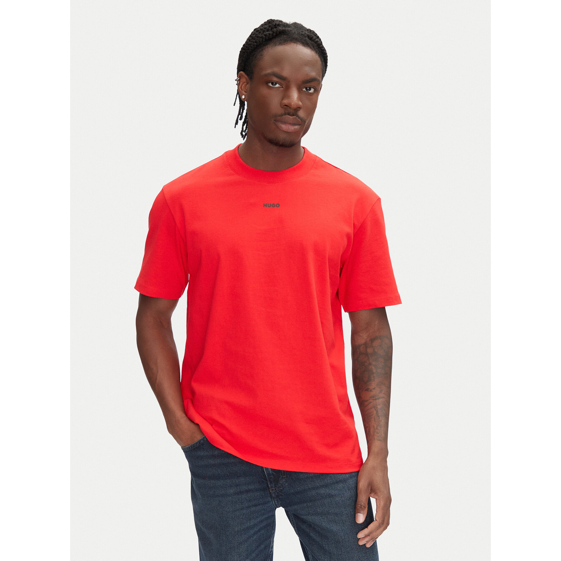 HUGO Póló Dapolino 50488330 Piros Relaxed Fit