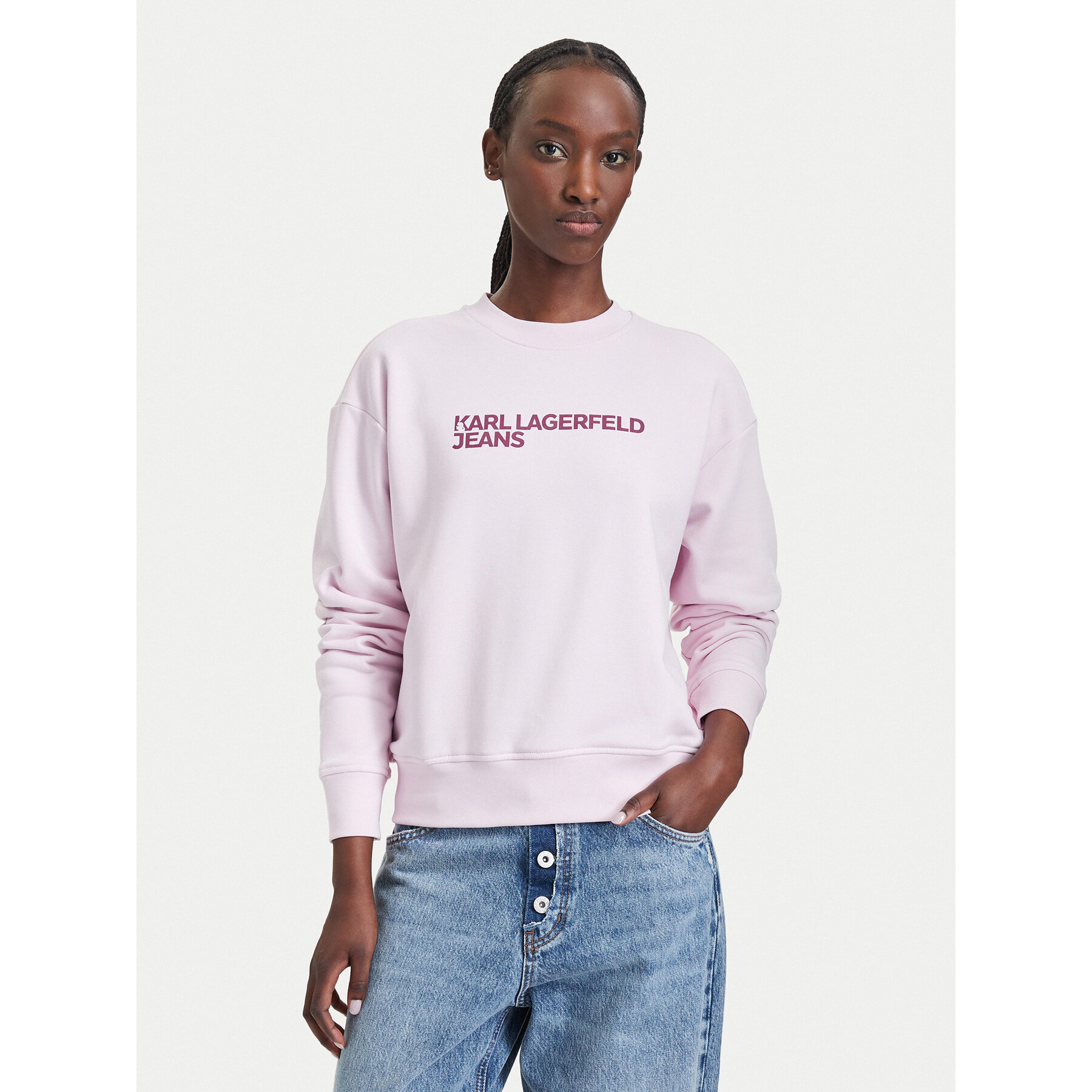 Karl Lagerfeld Jeans Sweatshirt A1W20005 Hellrosa Regular Fit