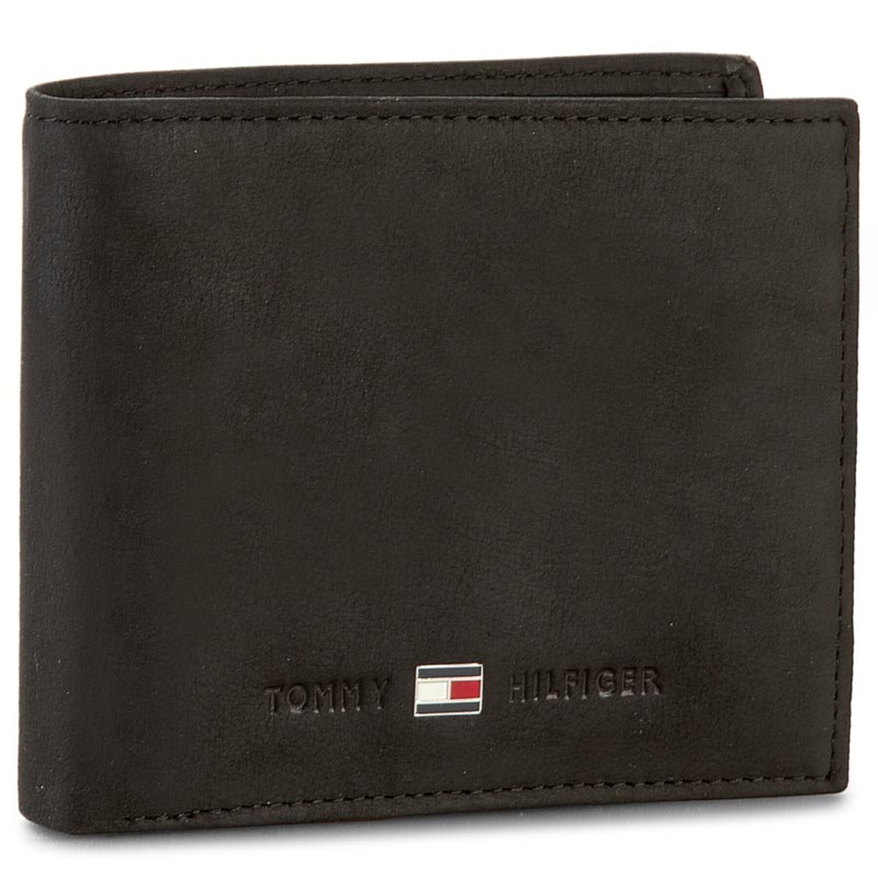 Duży Portfel Męski Tommy Hilfiger Czarny Johnson Mini Cc Wallet AM0AM00663