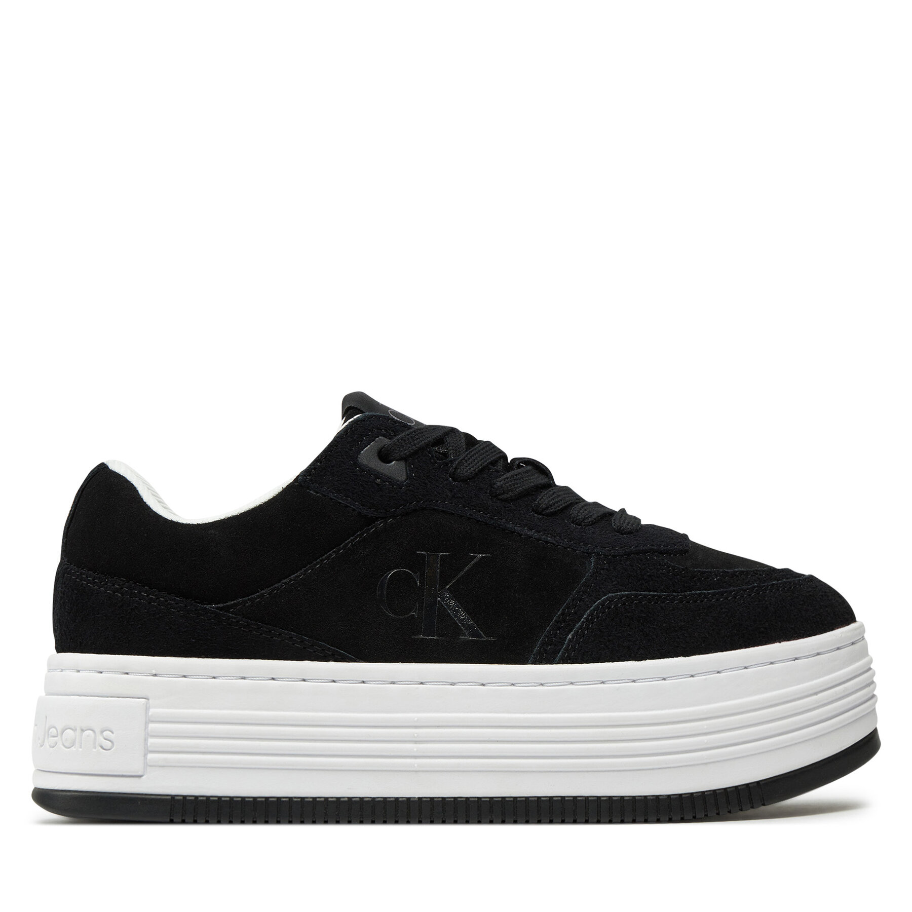 Sneakers Calvin Klein Jeans Bold Platf Laceup Low Mg Suede YW0YW01575 Noir