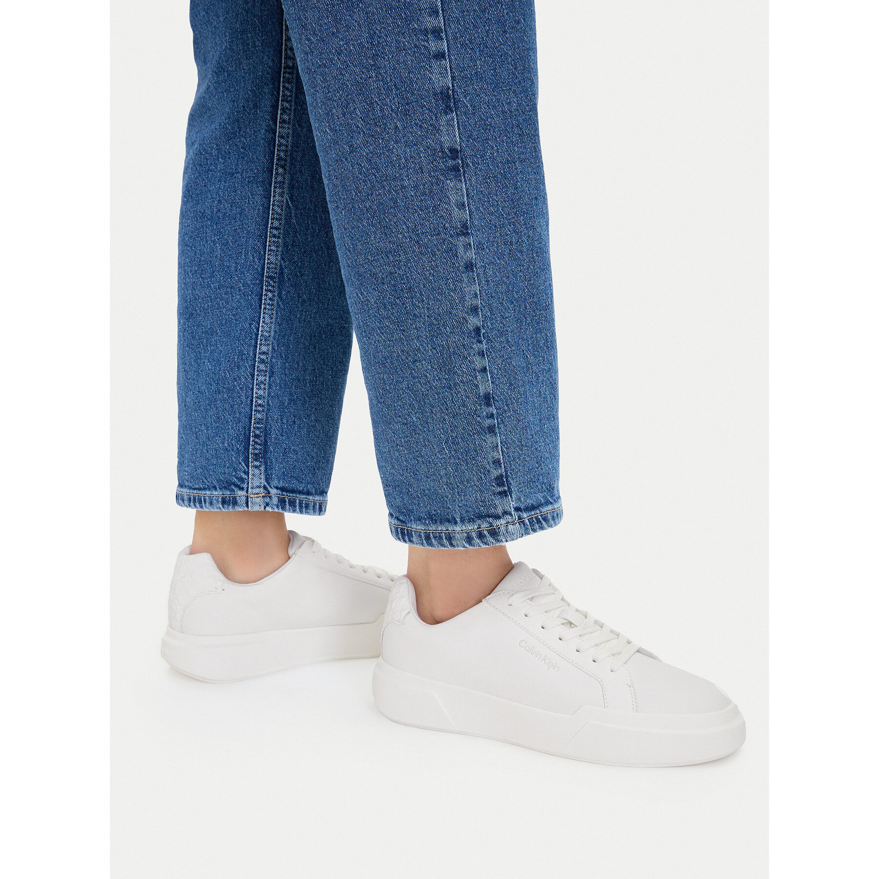 Superge Calvin Klein Chunky Cupsole Laceup Lth Bt Aop YW0YW02036 Bela