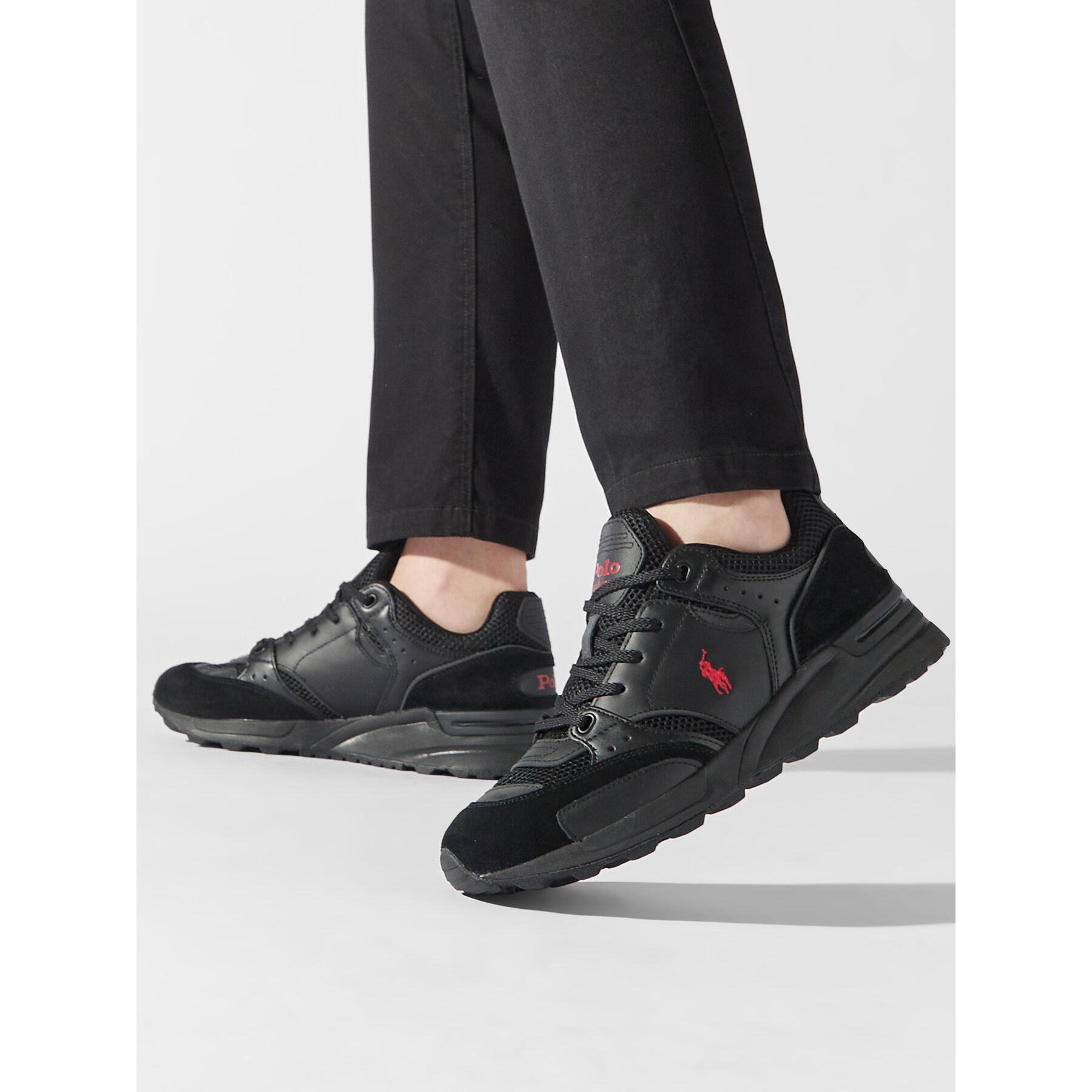 Sneakersy Polo Ralph Lauren Trackstr 200 809906202001 Čierna