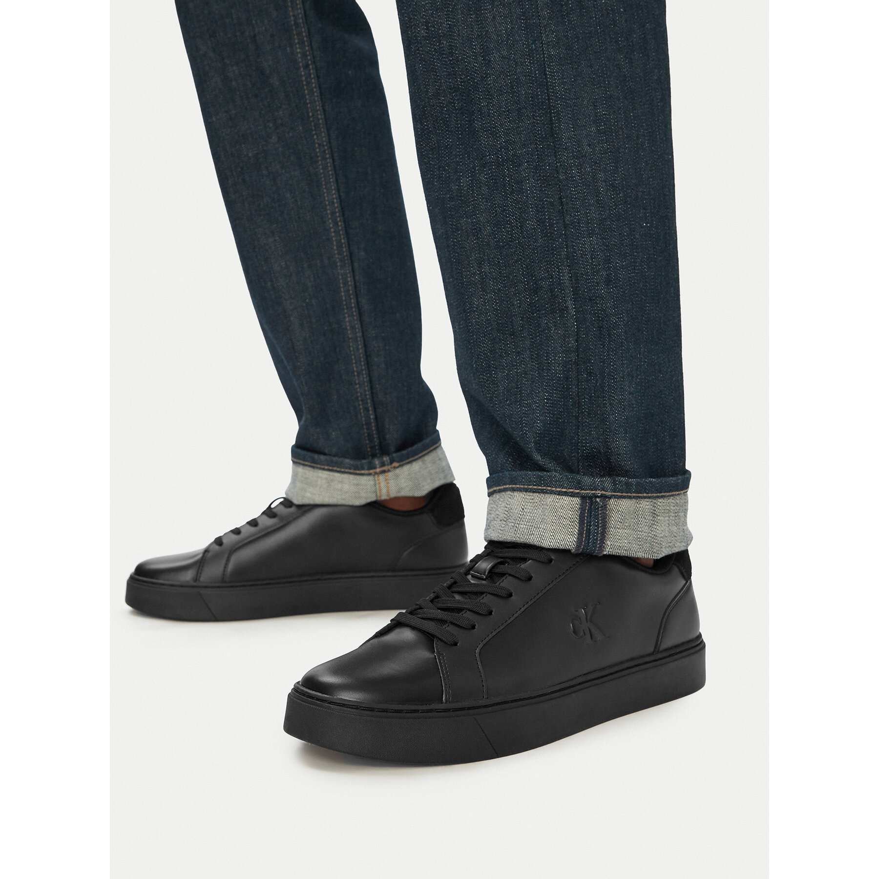 Superge Calvin Klein Classic Cupsole Laceup Lth YM0YM01435 Črna