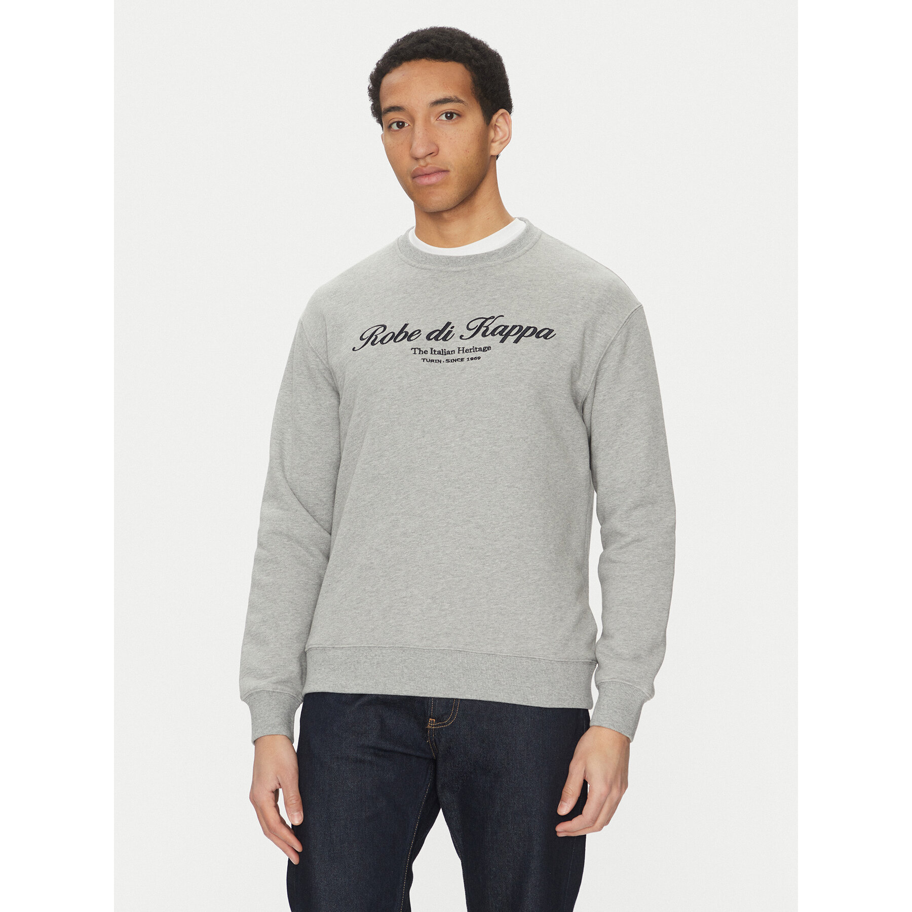 Robe di Kappa Sweatshirt Robe Giovani 641411W Grau Regular Fit