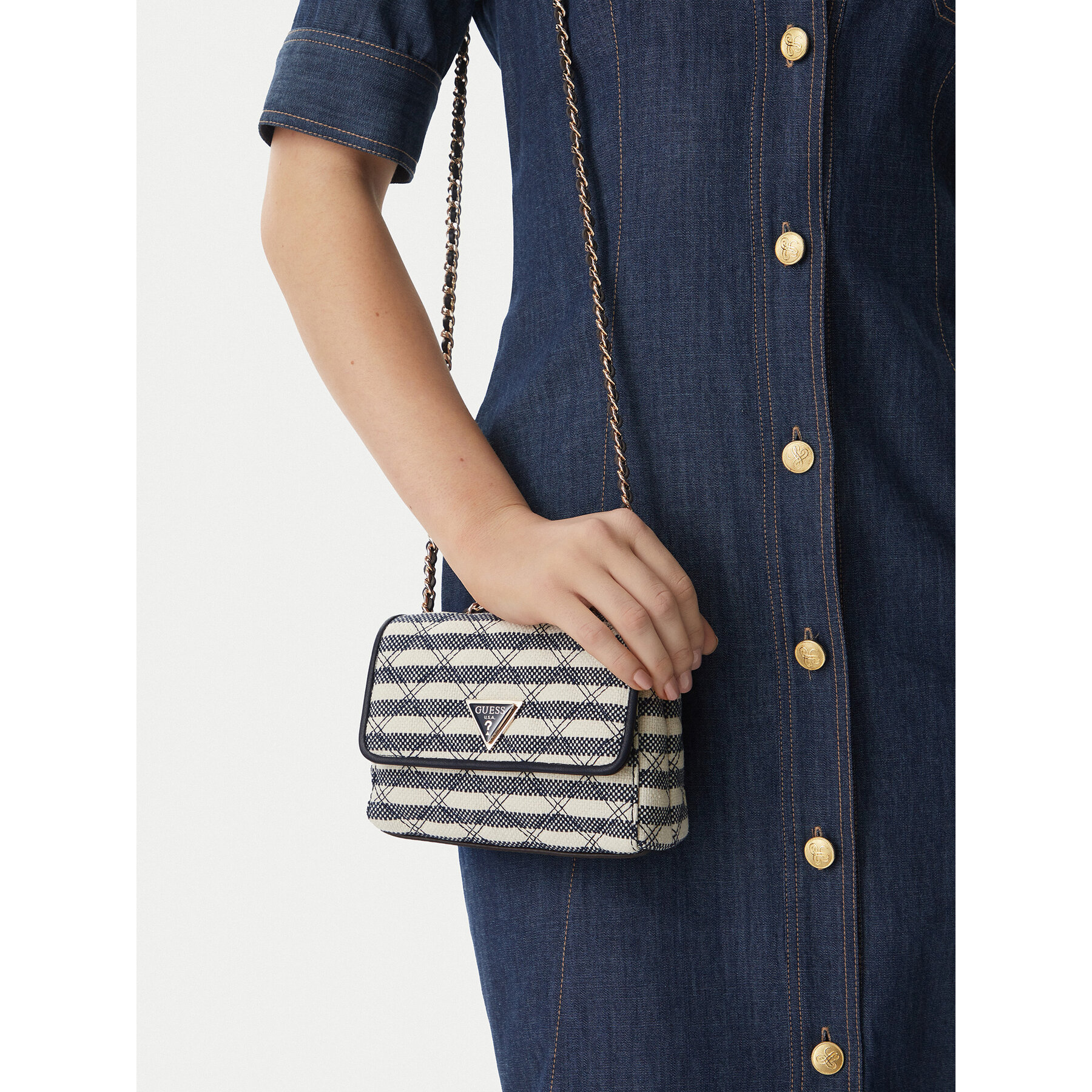 Geantă Guess Giully II Mini HWAG96 73740 Bleumarin