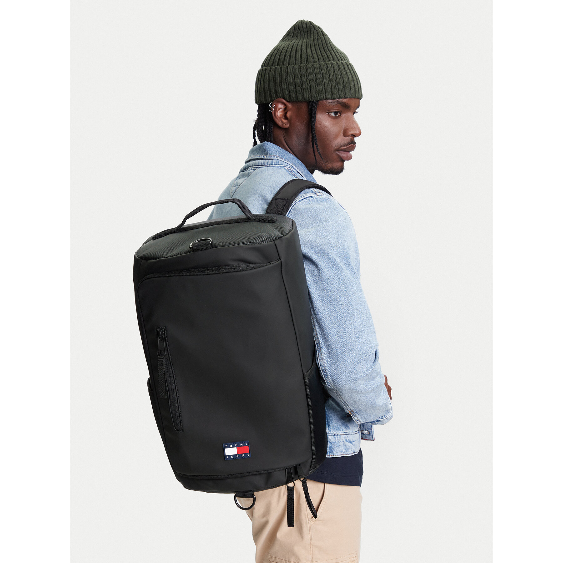 Rucsac Tommy Jeans Tjm Elevated Pu Multi Backpack AM0AM13407 Negru