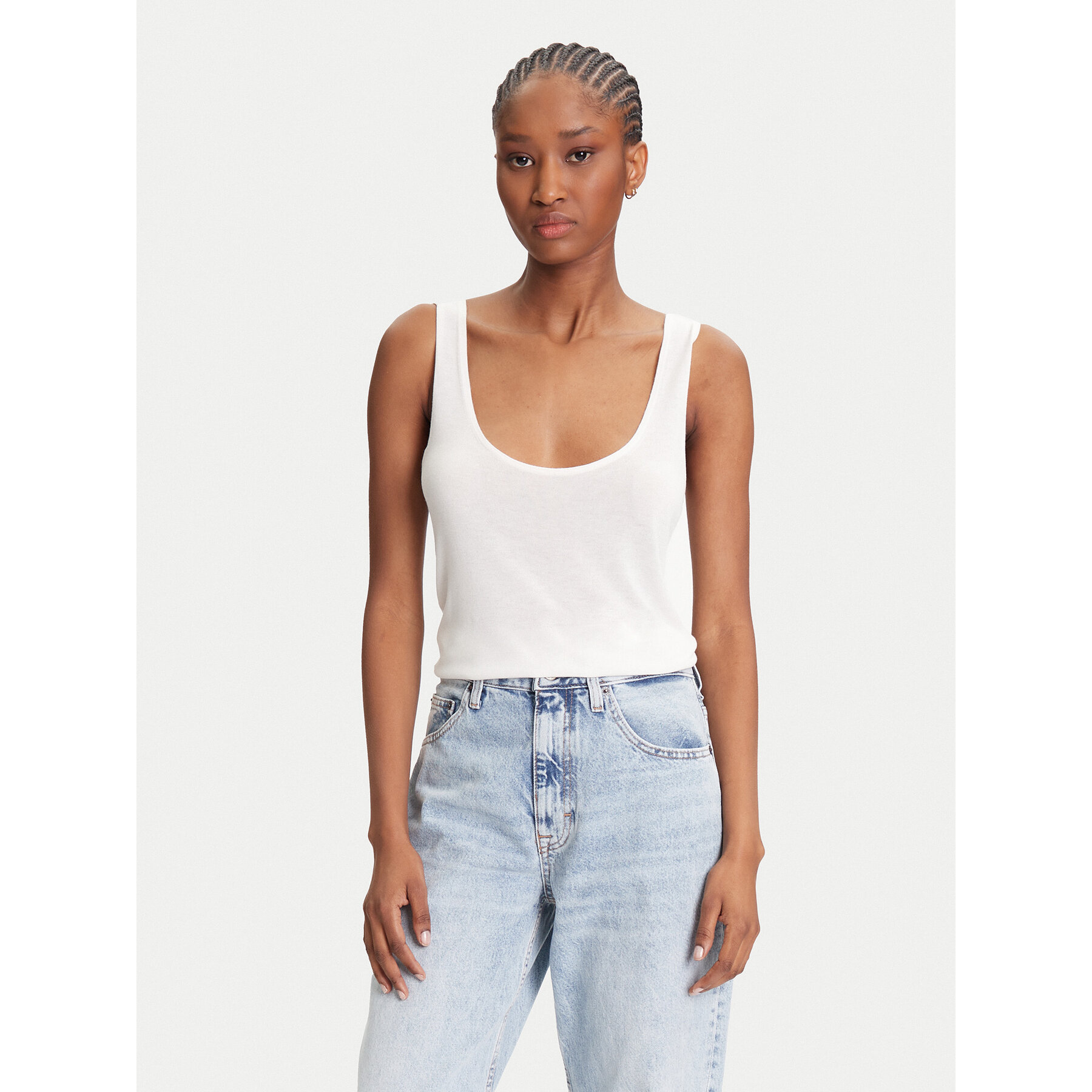 Calvin Klein Felső LV044C345G Ekru Regular Fit