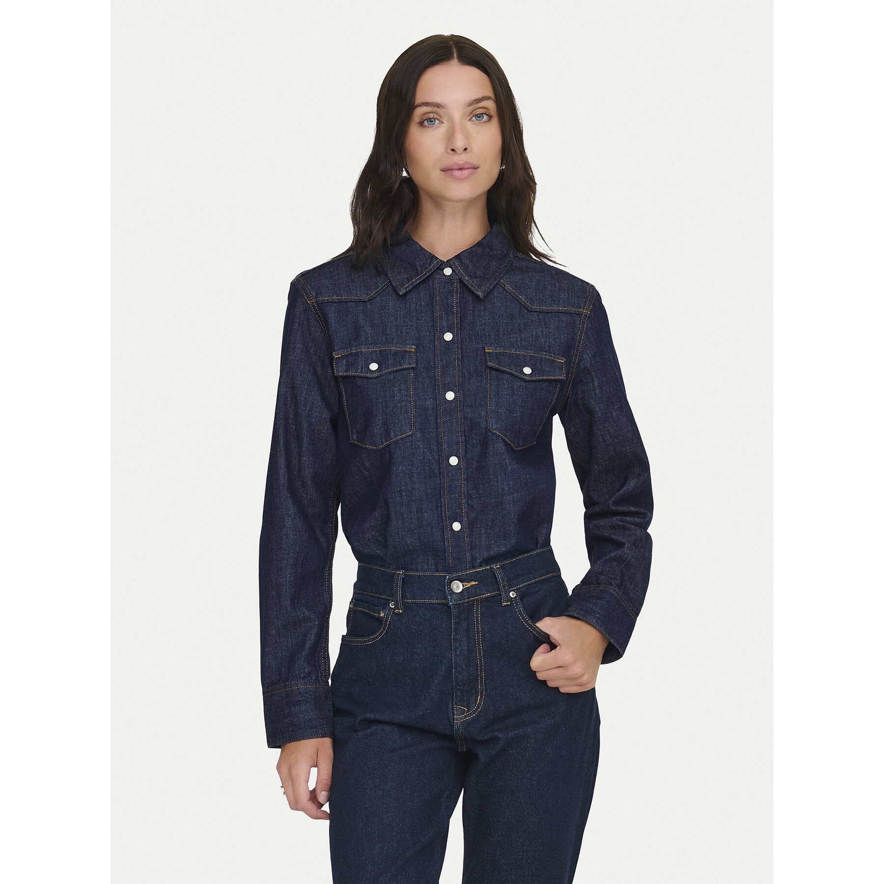 ONLY Jeanshemd Charlize 15364777 Blau Regular Fit