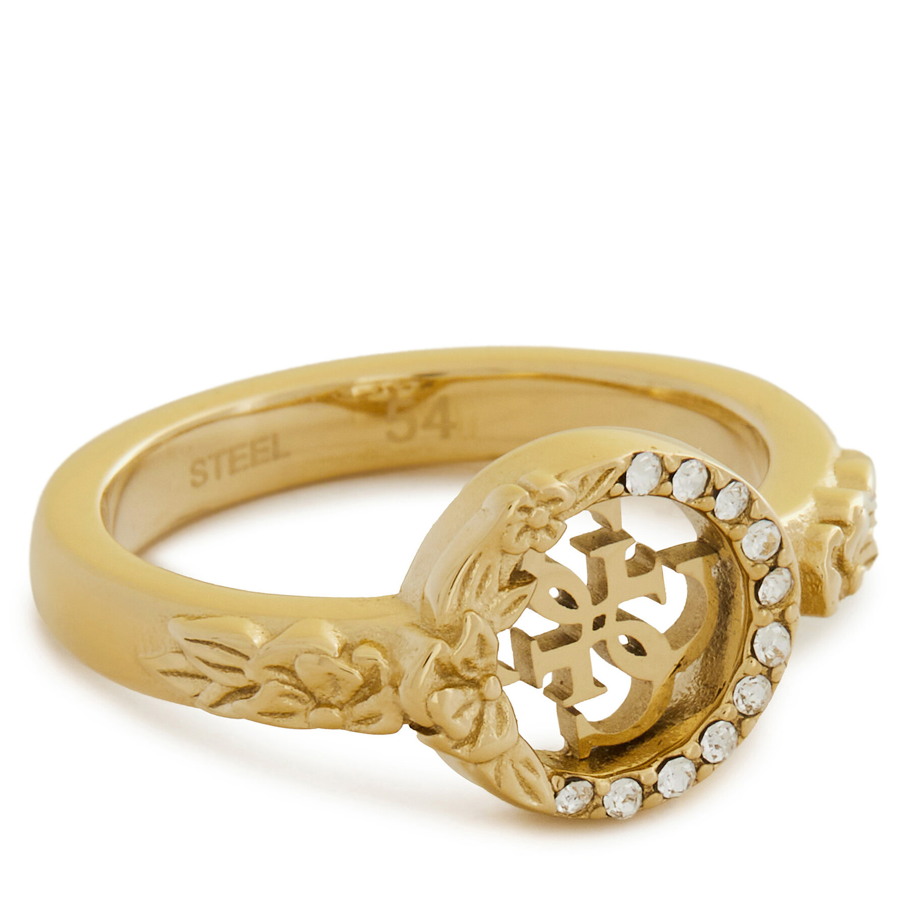 Prsteň Guess JUBR05 042JW Zlatá
