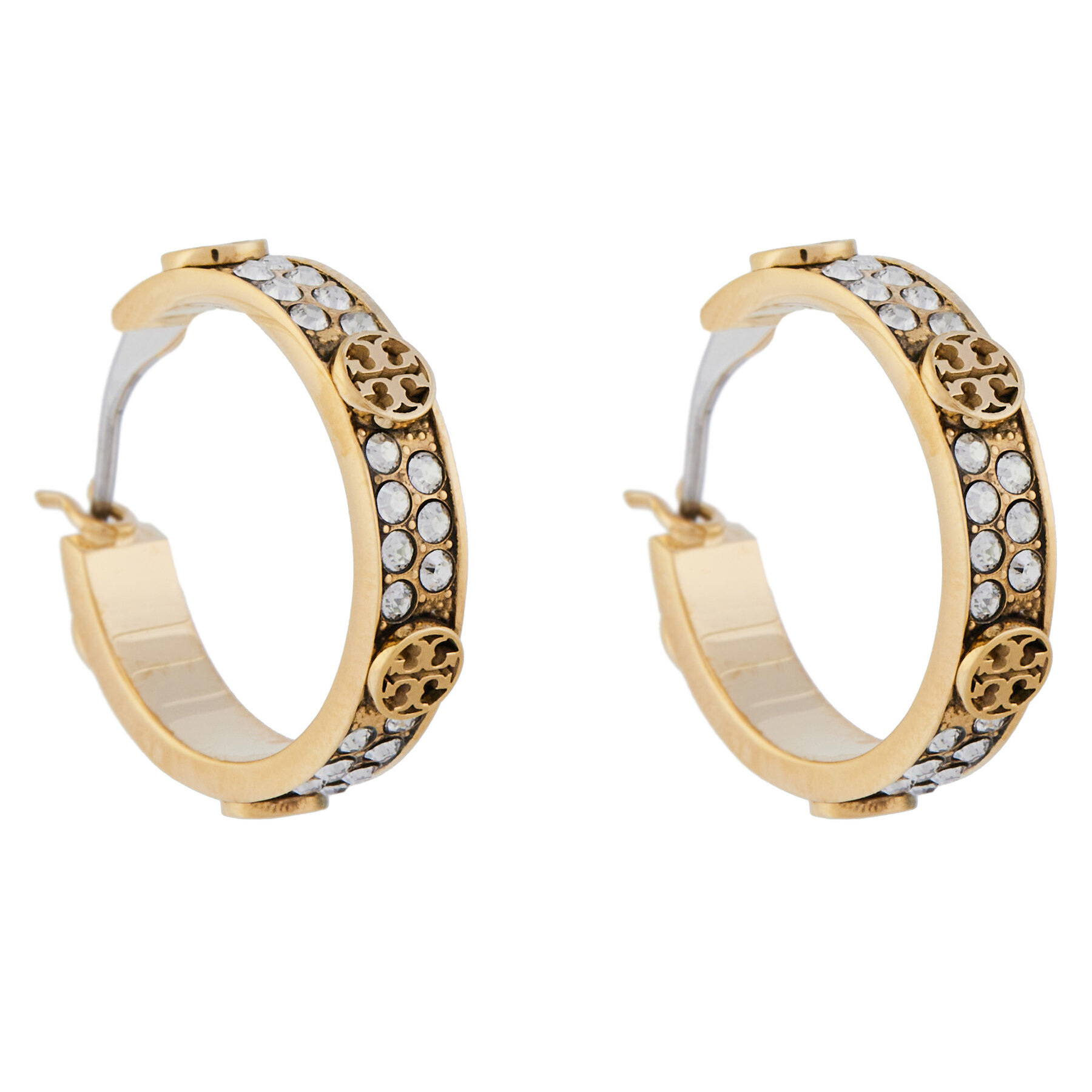 Örhängen Tory Burch Small Miller Stud Hoop 153688 Gyllene