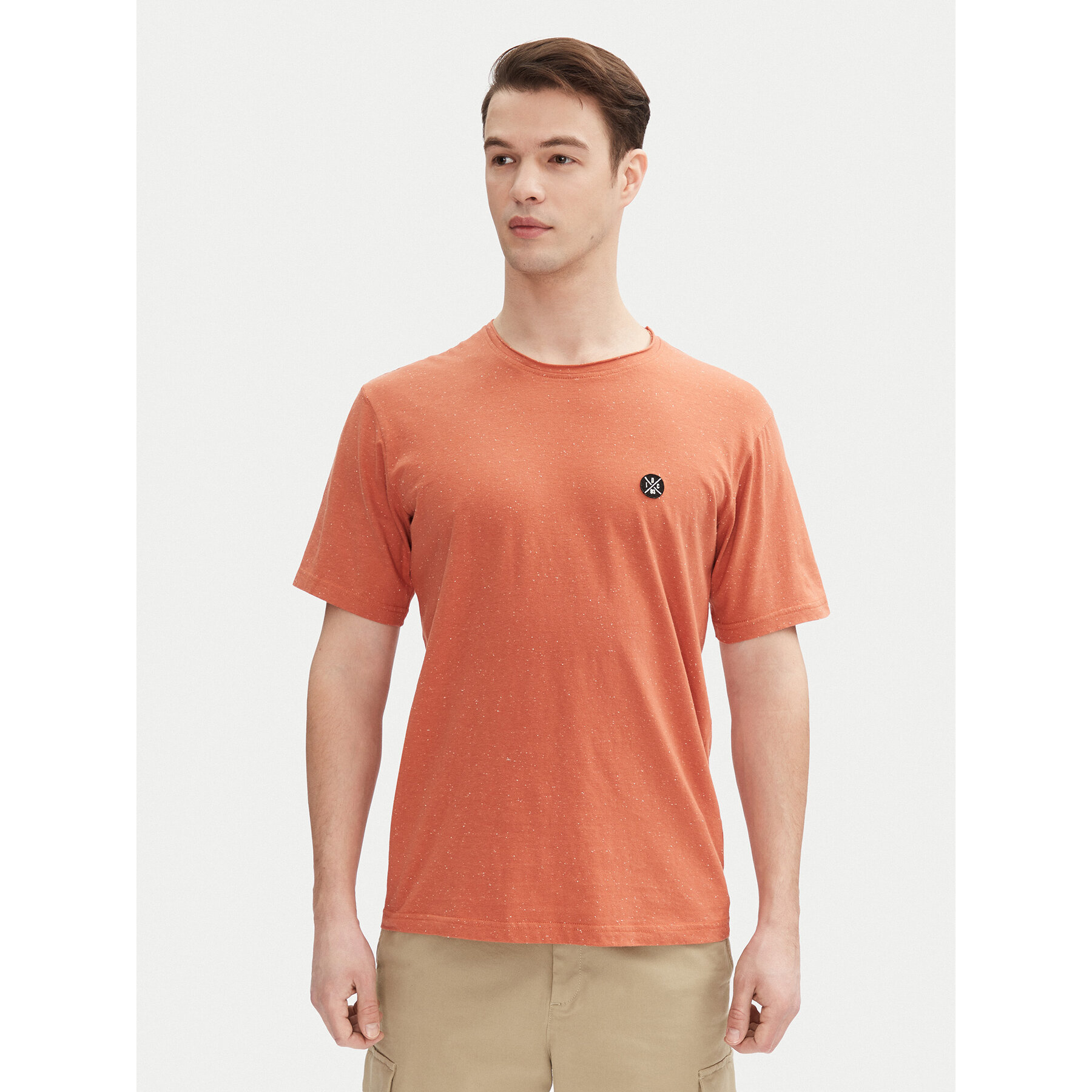 INDICODE INDICODE T-Shirt Carlsin 41-121 Πορτοκαλί Regular Fit