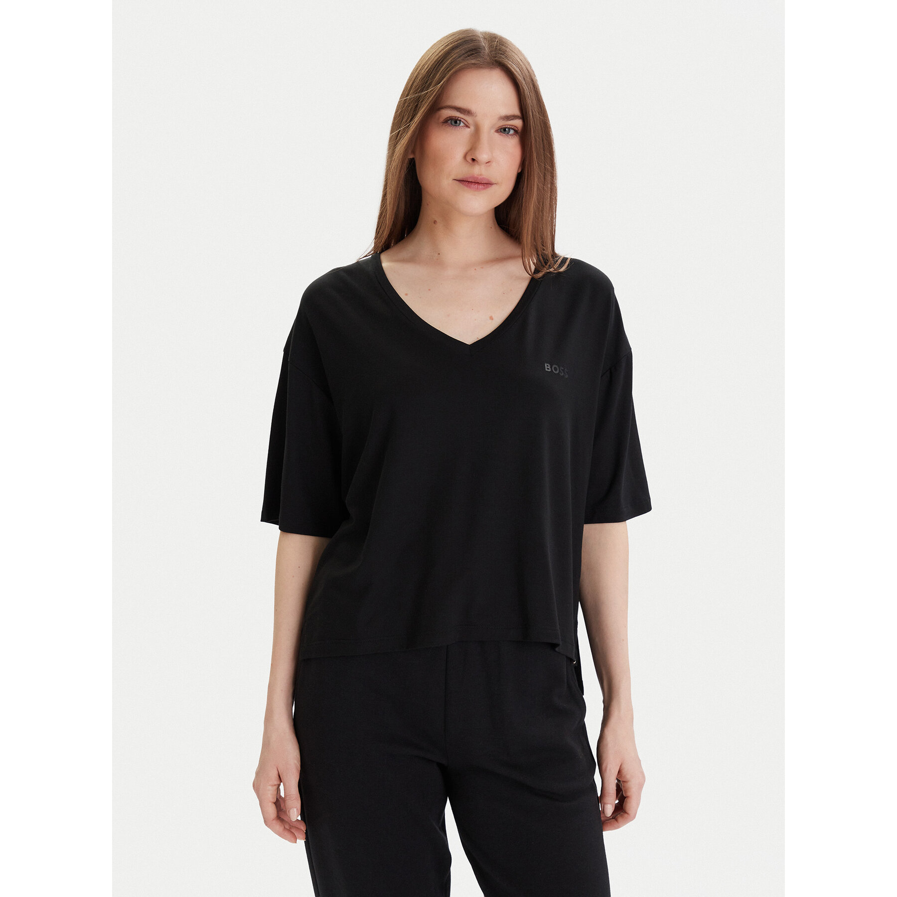 BOSS Majica CP Stripe 50535723 Črna Relaxed Fit
