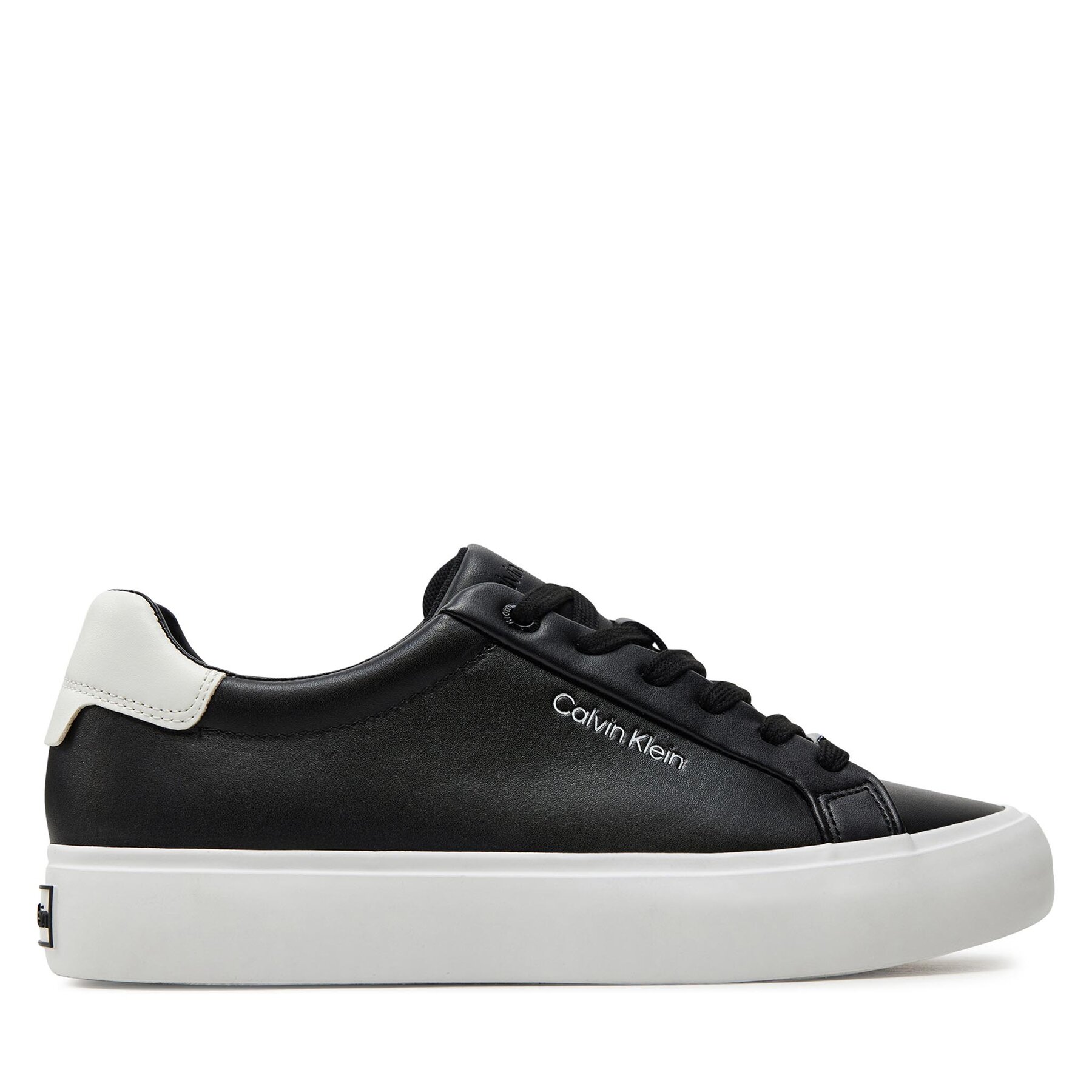 Dámske Sneakersy Calvin Klein, Rozmer: 39, Čierna, Vulcanized Lace Up Lth HW0HW02037