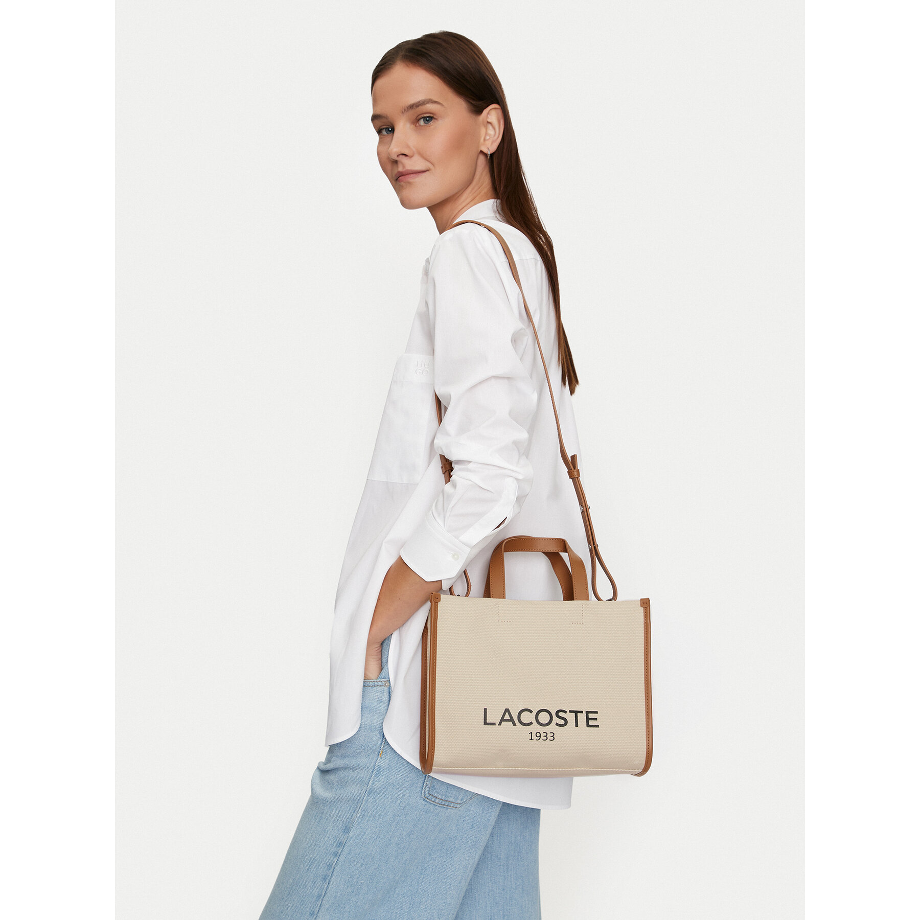 Torbica Lacoste NF4641TD Smeđa