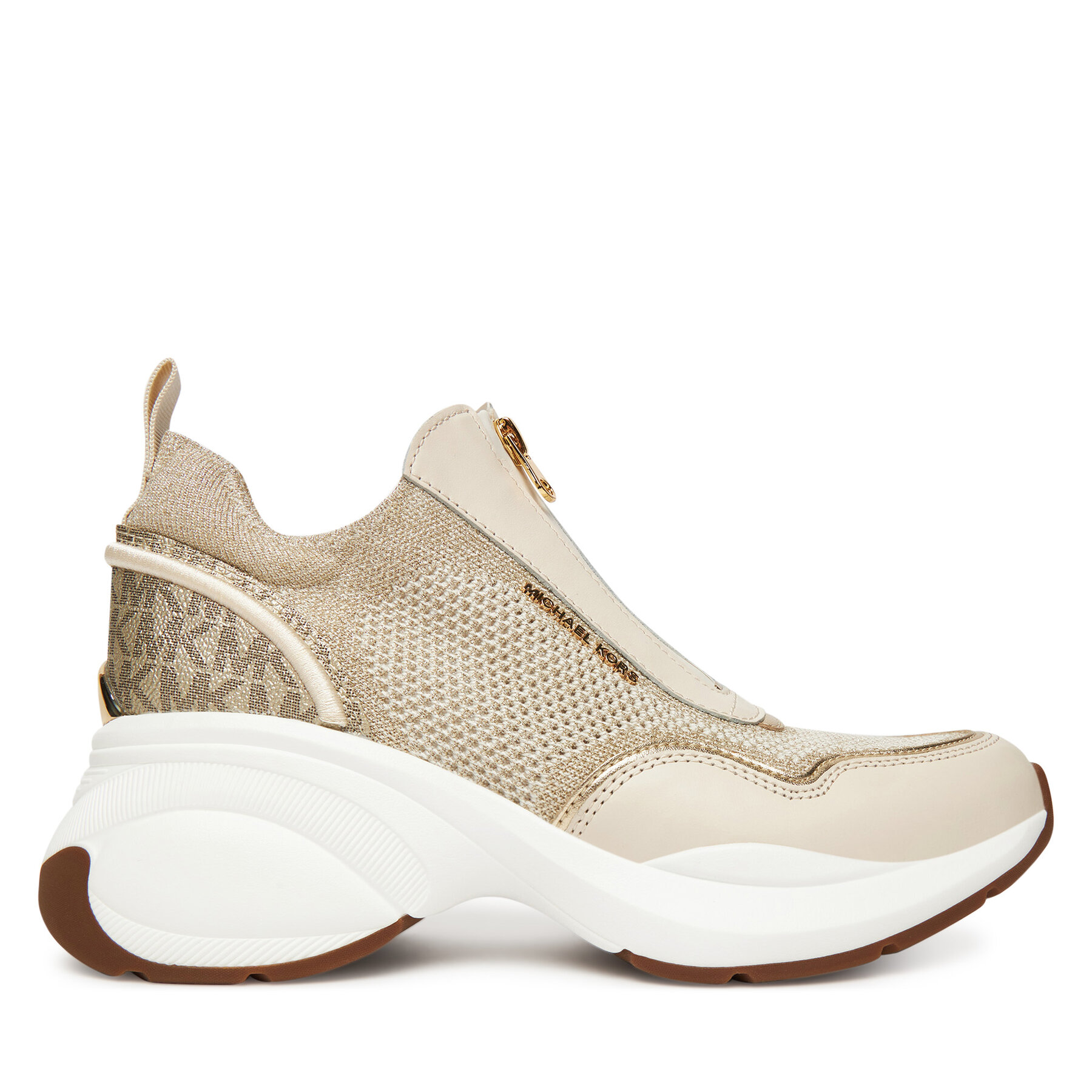 Sneakersy MICHAEL Michael Kors Zuma Mixed-Media Trainer 43F5ZUFP2L Zlatá