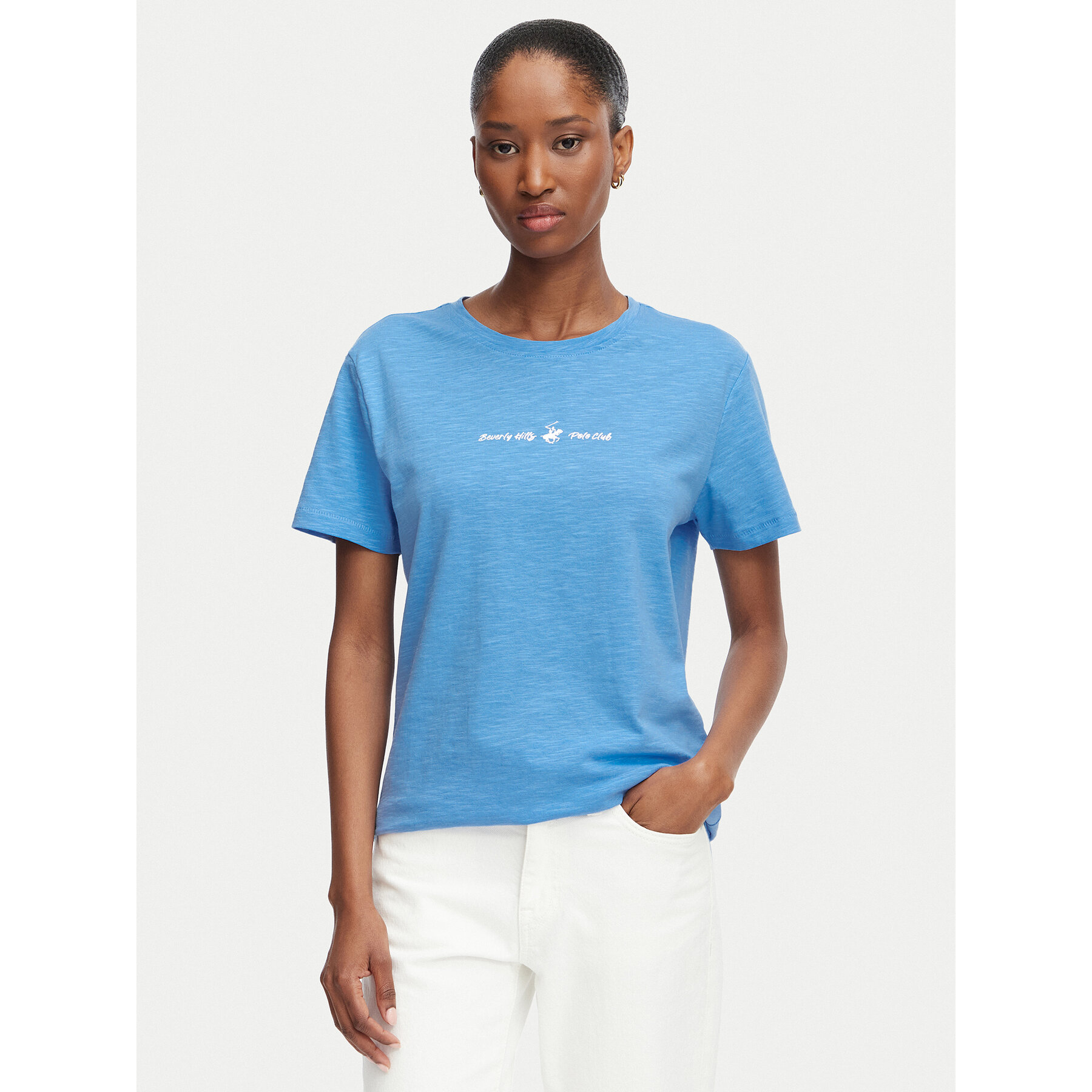 Beverly Hills Polo Club T-Shirt P-SS26W-TS6510 Hellblau Regular Fit