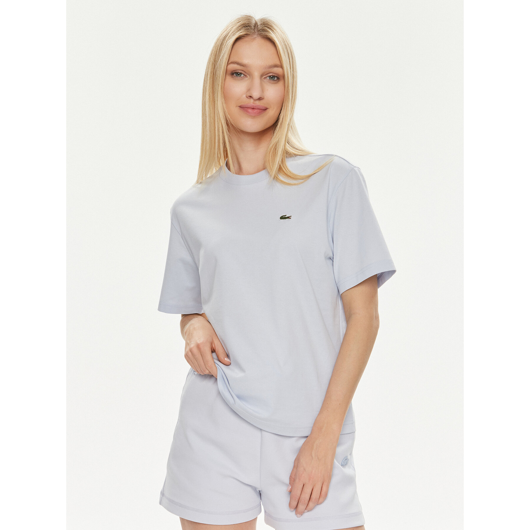 Lacoste T-shirt TF7215 Svijetloplava Loose Fit