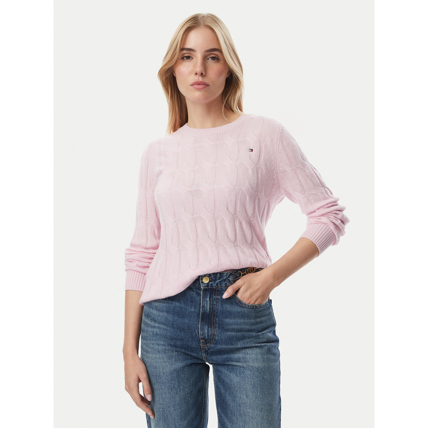 Tommy Hilfiger Pullover WW0WW43586 Hellrosa Regular Fit