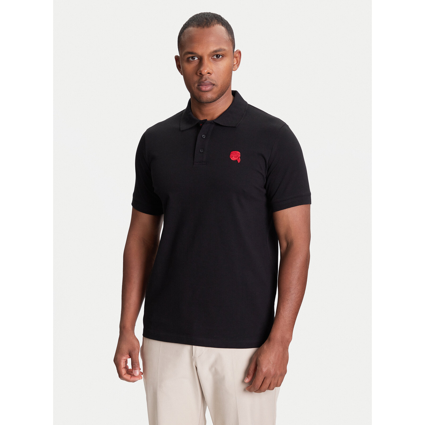 KARL LAGERFELD KARL LAGERFELD Polo 745022 553231 Μαύρο Regular Fit