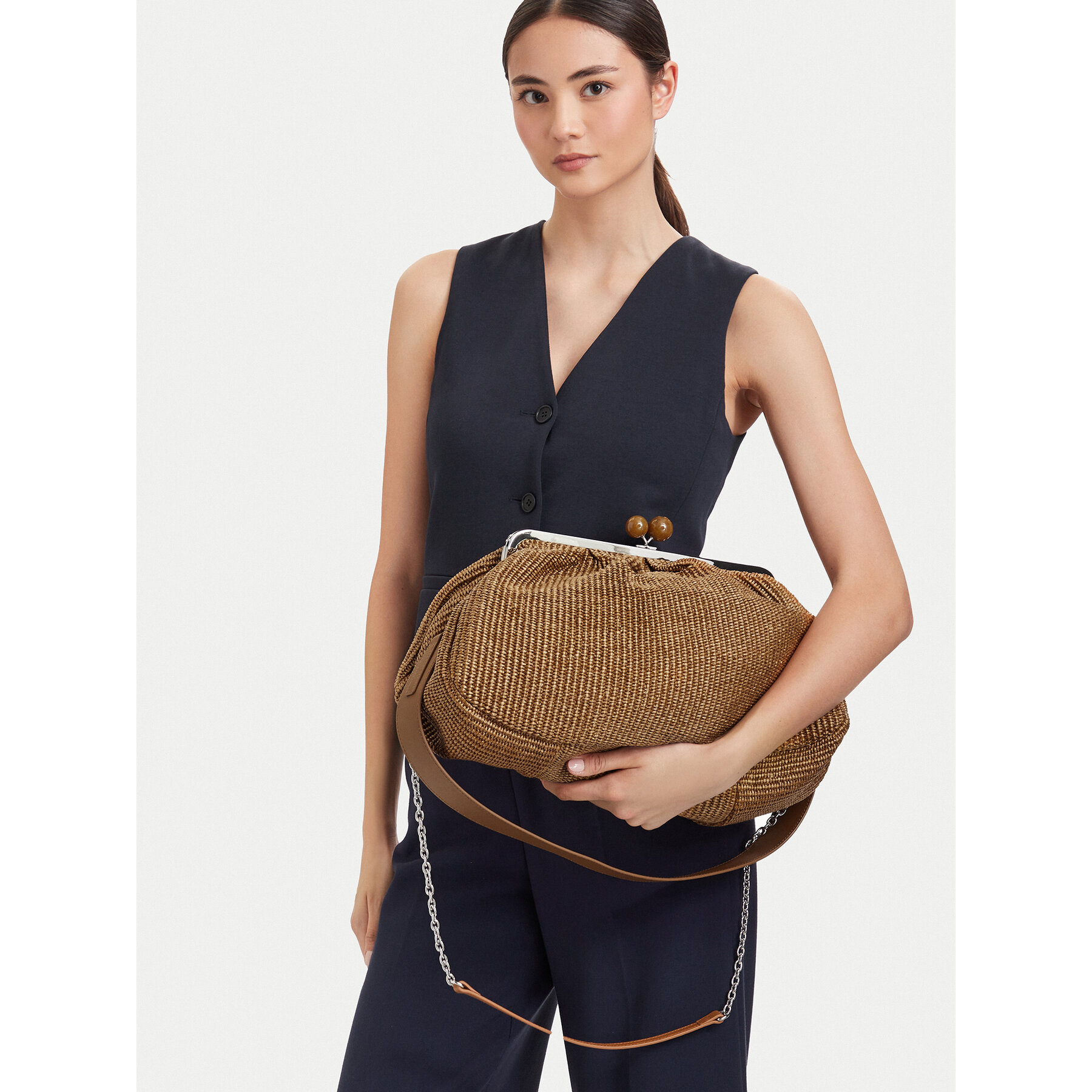 Geantă Weekend Max Mara 2615511095650 Portocaliu