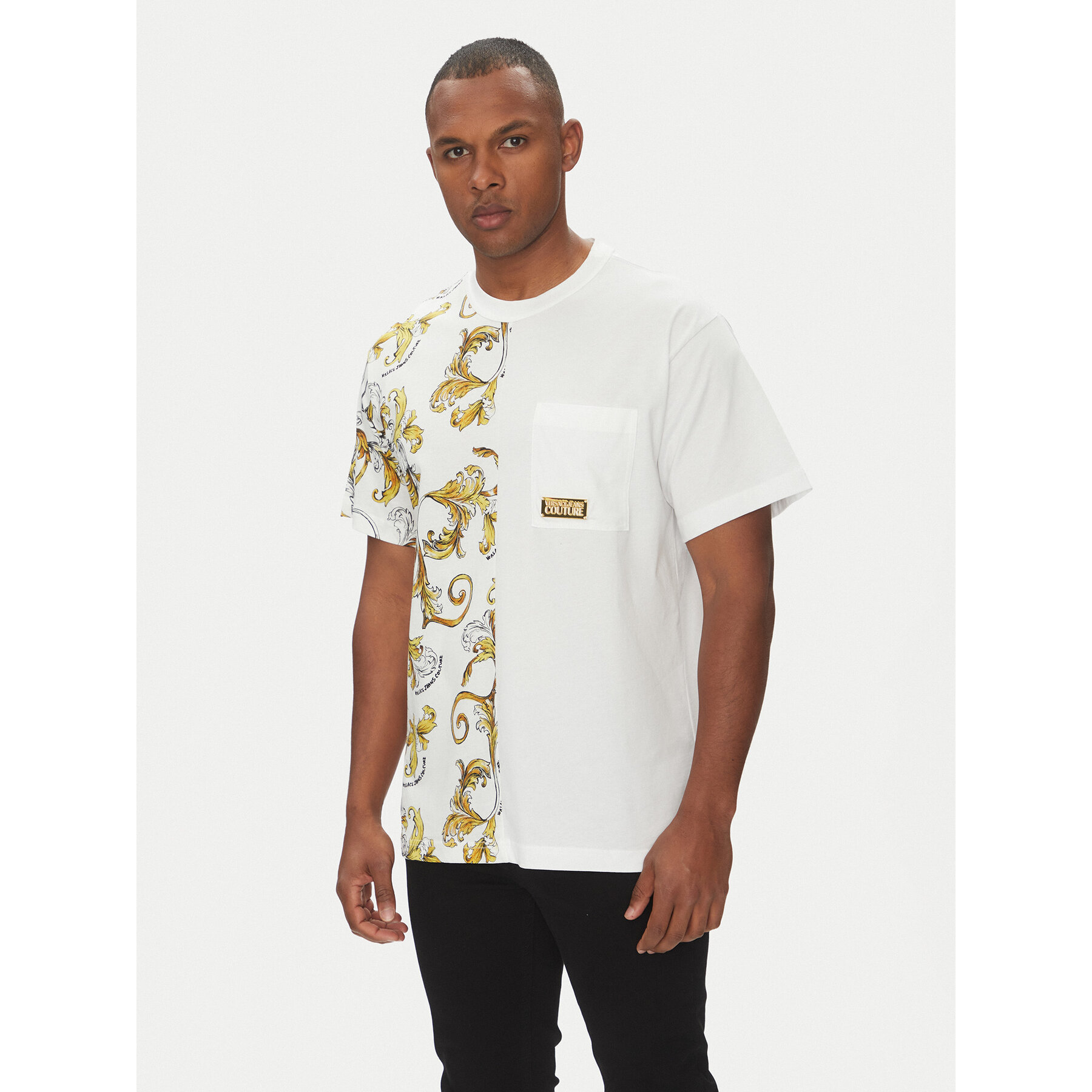 Versace Jeans Couture T-shirt 78GAH609 Bianco Regular Fit