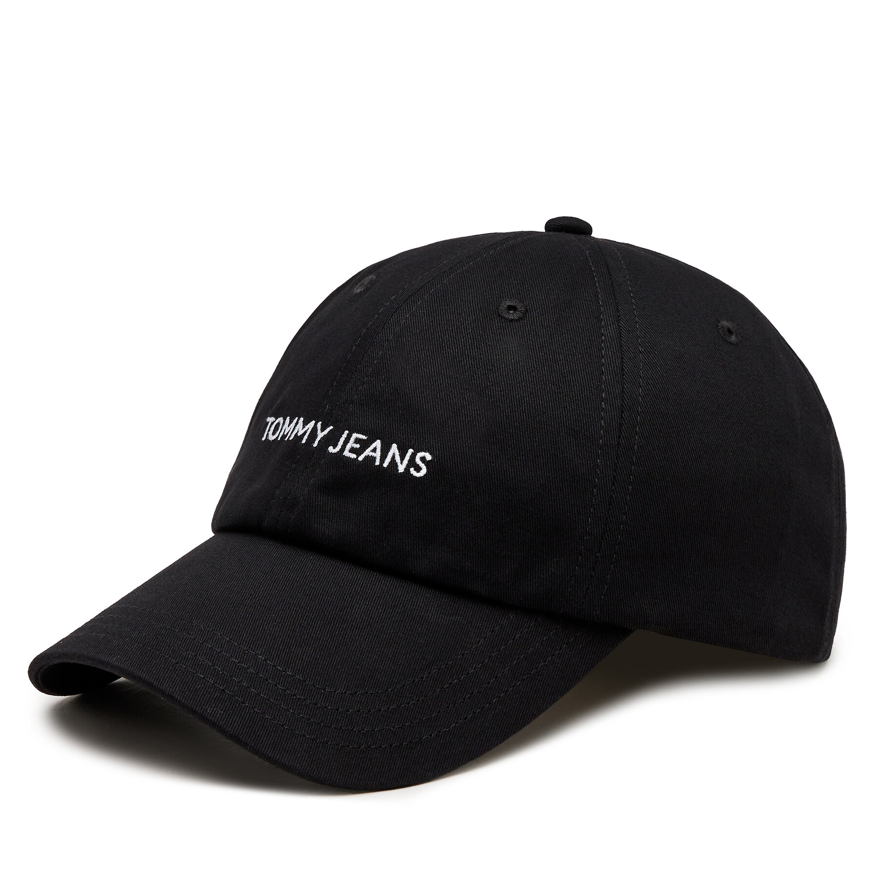 Καπέλο Jockey Tommy Jeans Linear Logo AW0AW15845 Μαύρο