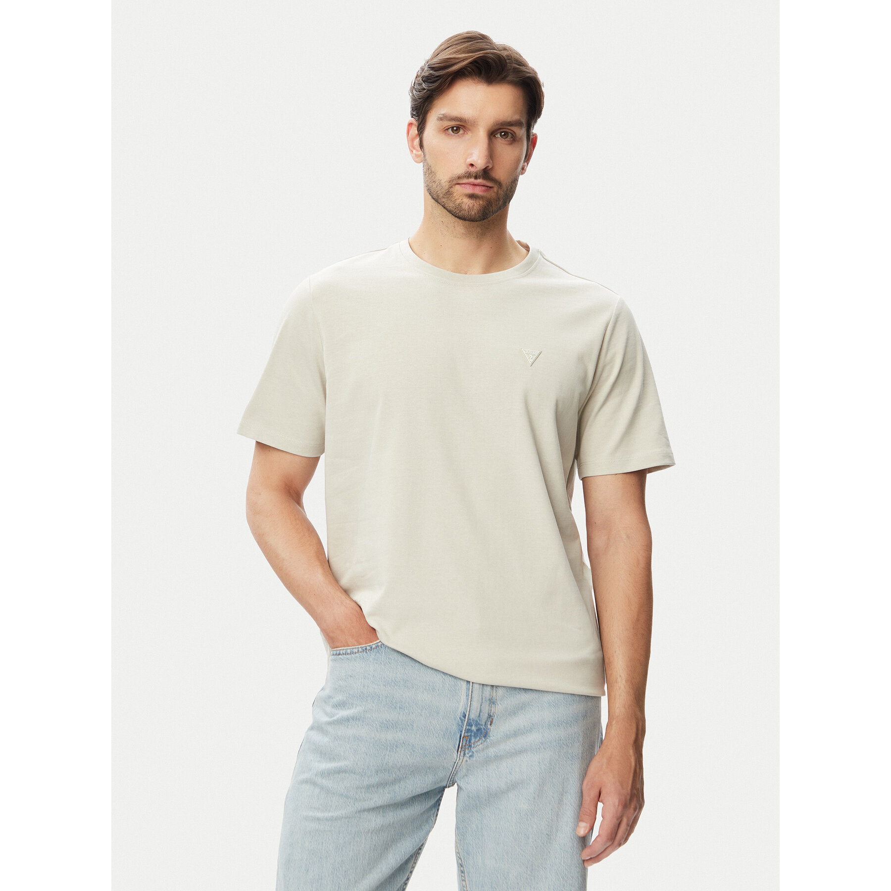 Guess T-shirt M4YI0A KCCM1 Bež Regular Fit