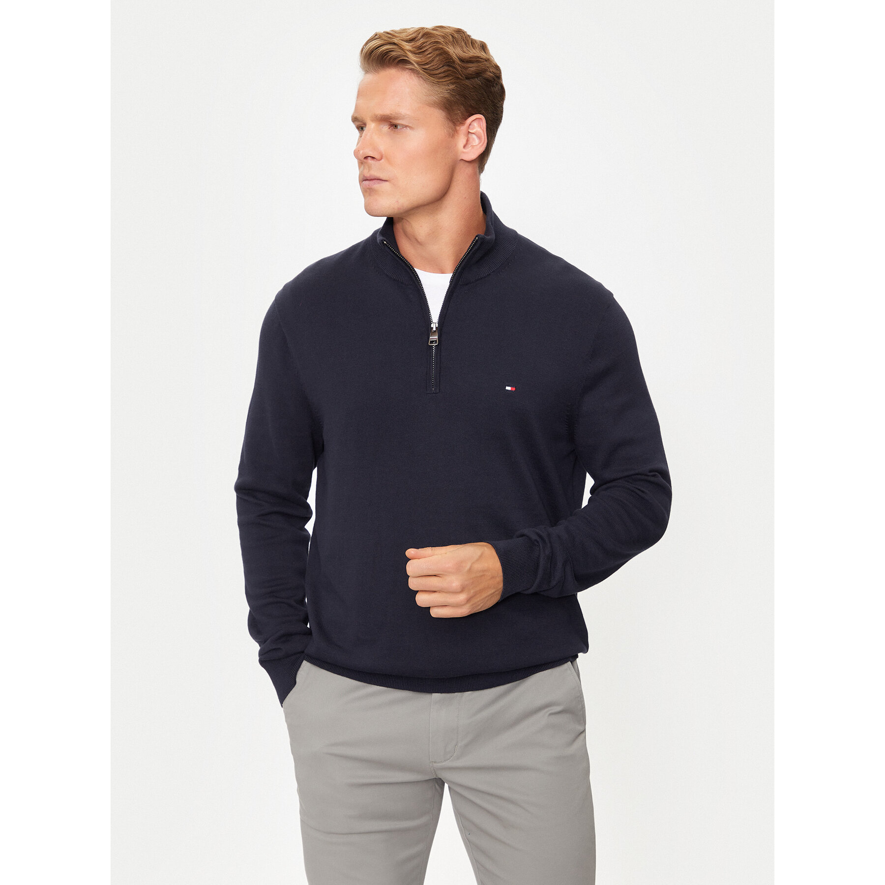 Tommy Hilfiger Pullover Essential MW0MW37331 Dunkelblau Regular Fit