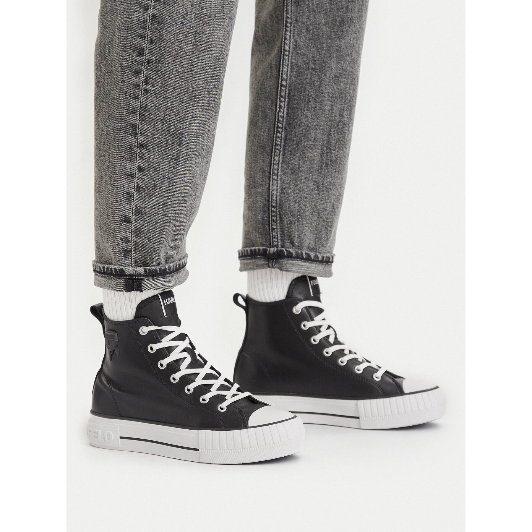 Tenisice KARL LAGERFELD Kampus Max KL60456 Crna