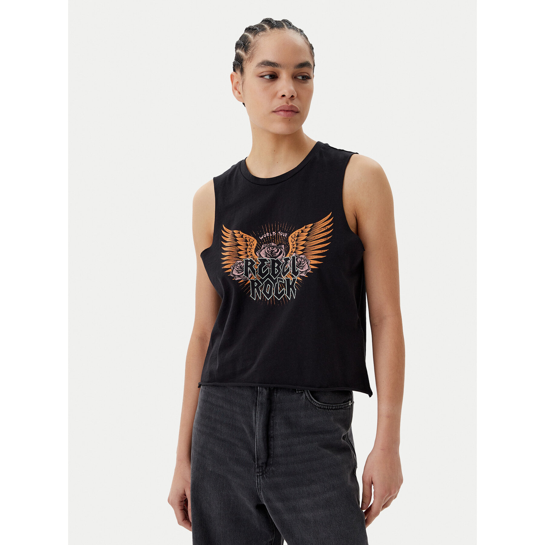 Noisy May Τοπ Rebel 27034002 Μαύρο Oversize